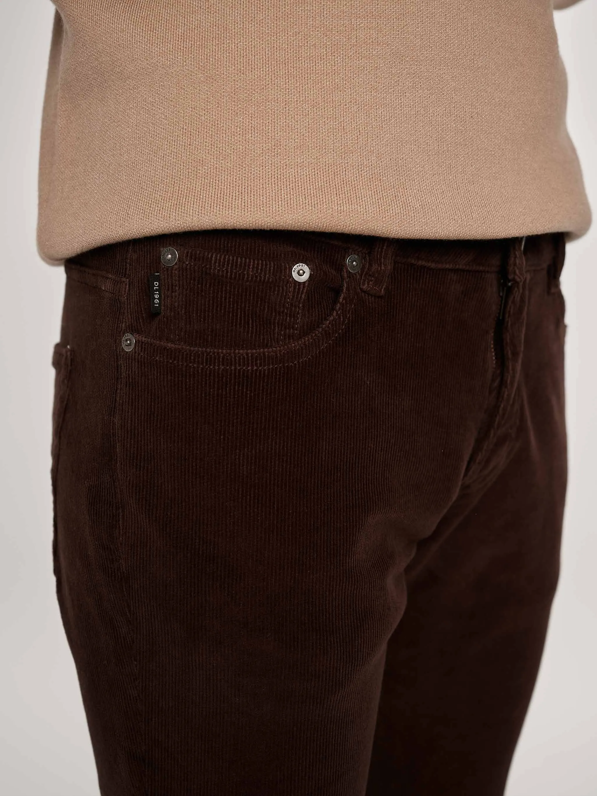 Nick Slim Pants | Meteorite Corduroy (Brown) sold by DL1961 product image thumbnail 4