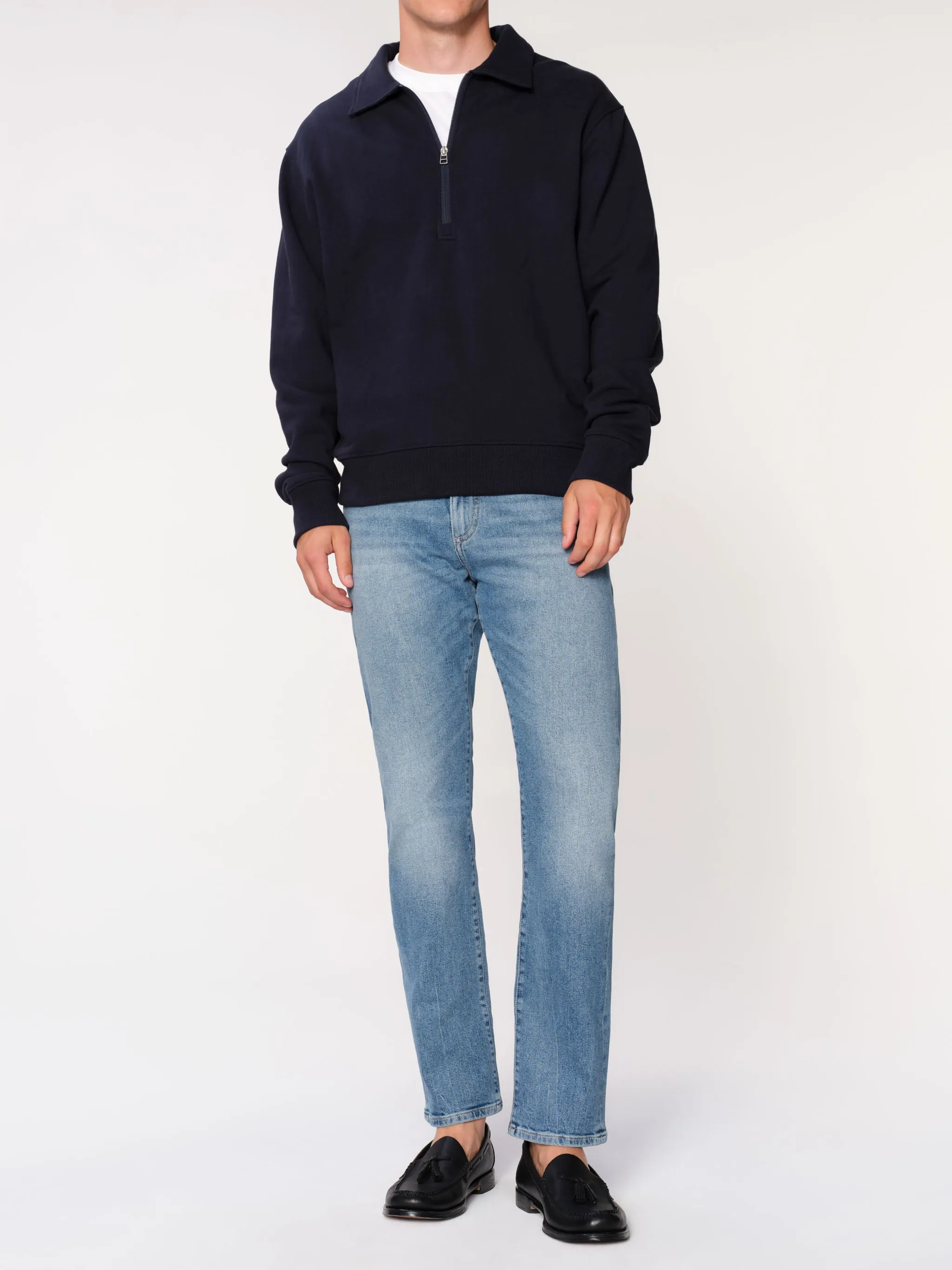 Russell Slim Straight Jeans | Aged Mid (Light Indigo) sold by DL1961