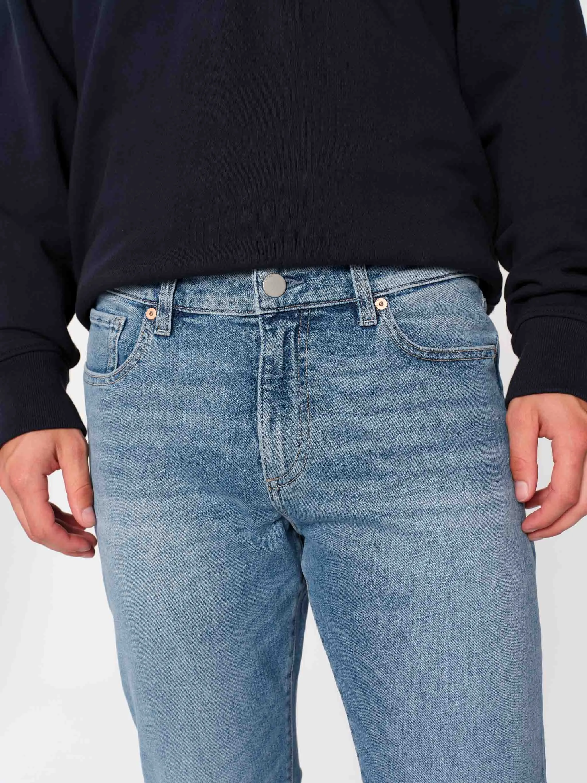 Russell Slim Straight Jeans | Aged Mid (Light Indigo) sold by DL1961 product image thumbnail 5