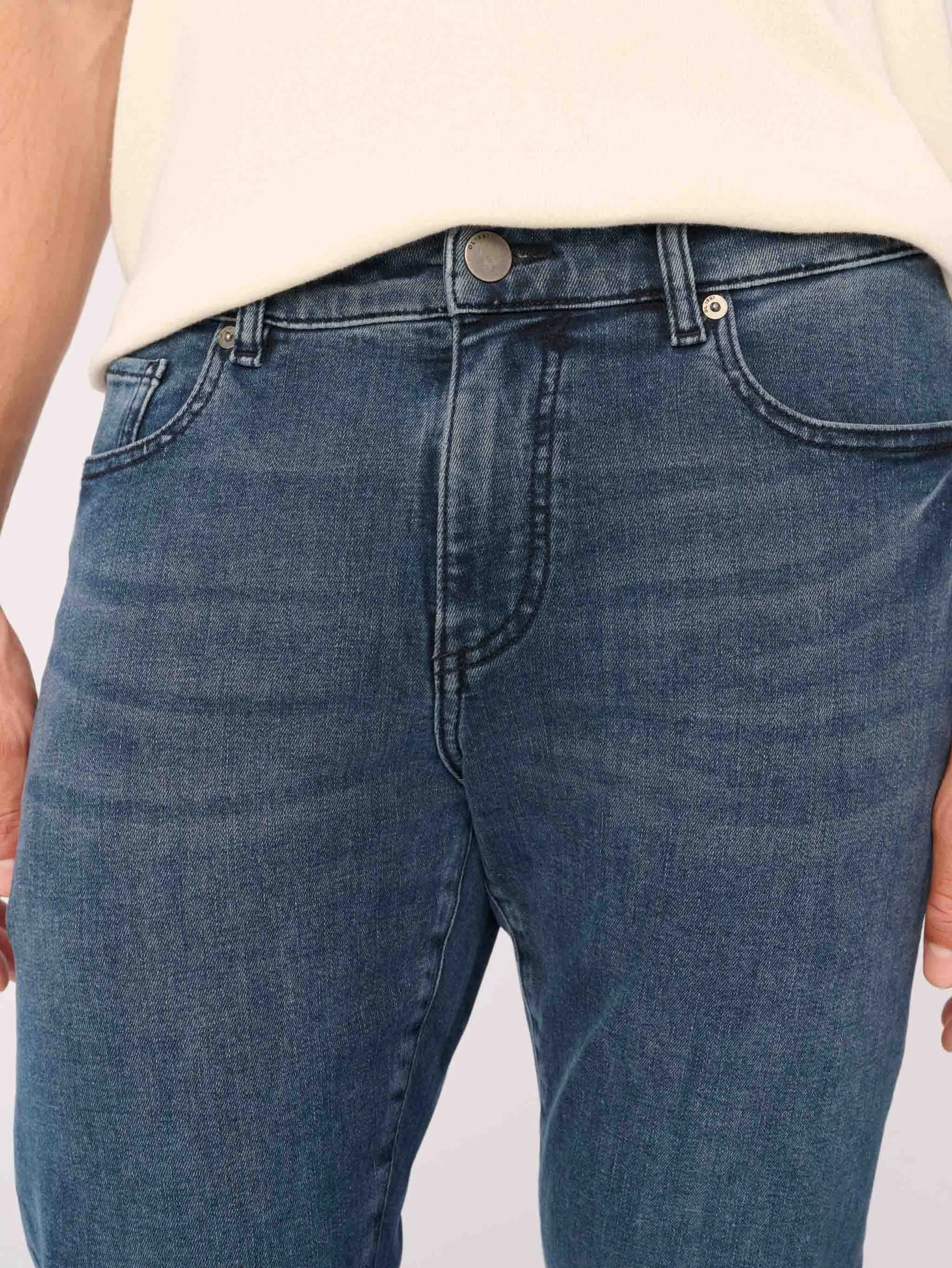 Russell Slim Straight Jeans | Riverside (Dark Indigo) sold by DL1961 product image thumbnail 4