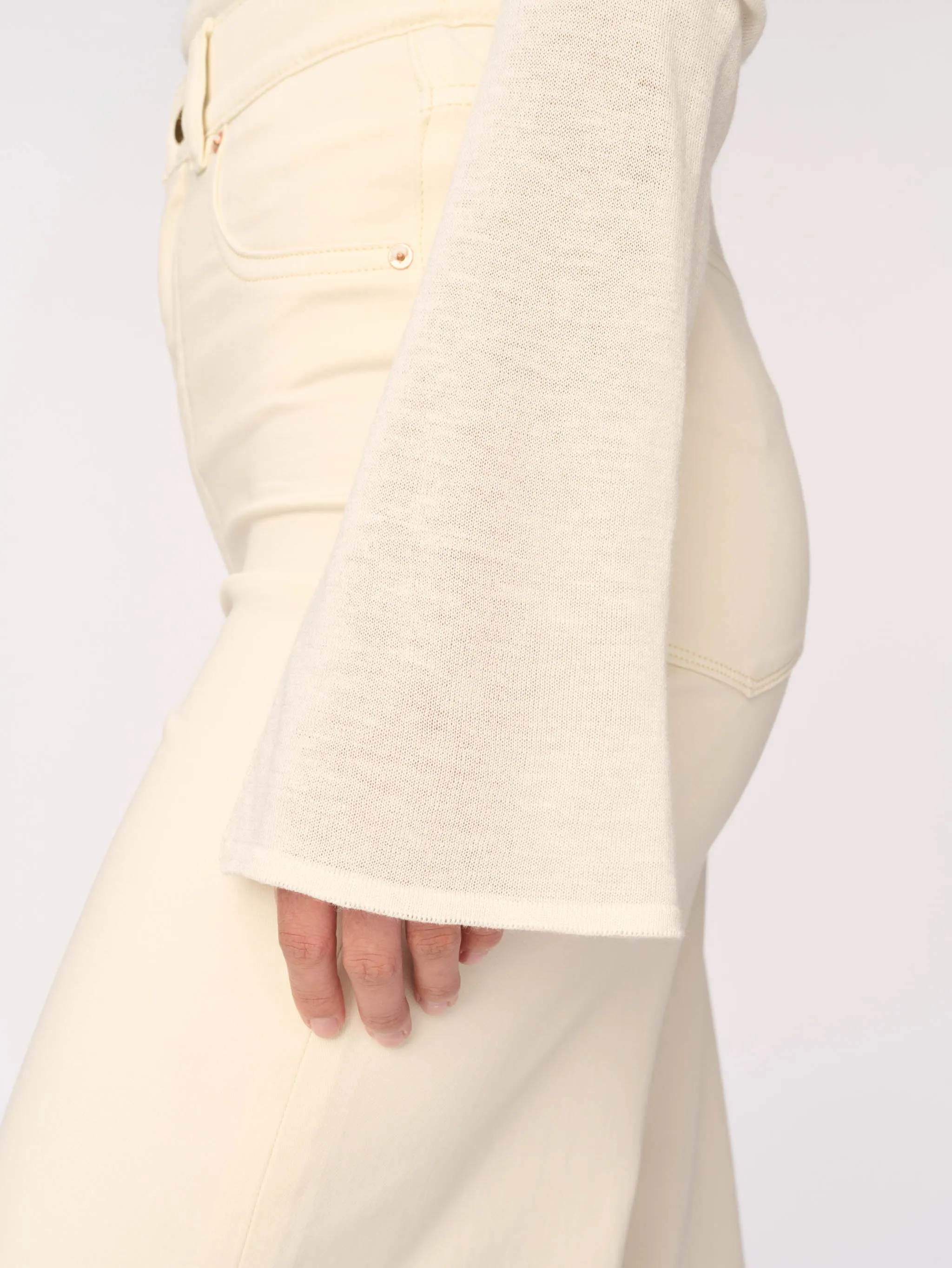 Long Sleeve Boat Neck | Cream sold by DL1961 product image thumbnail 4