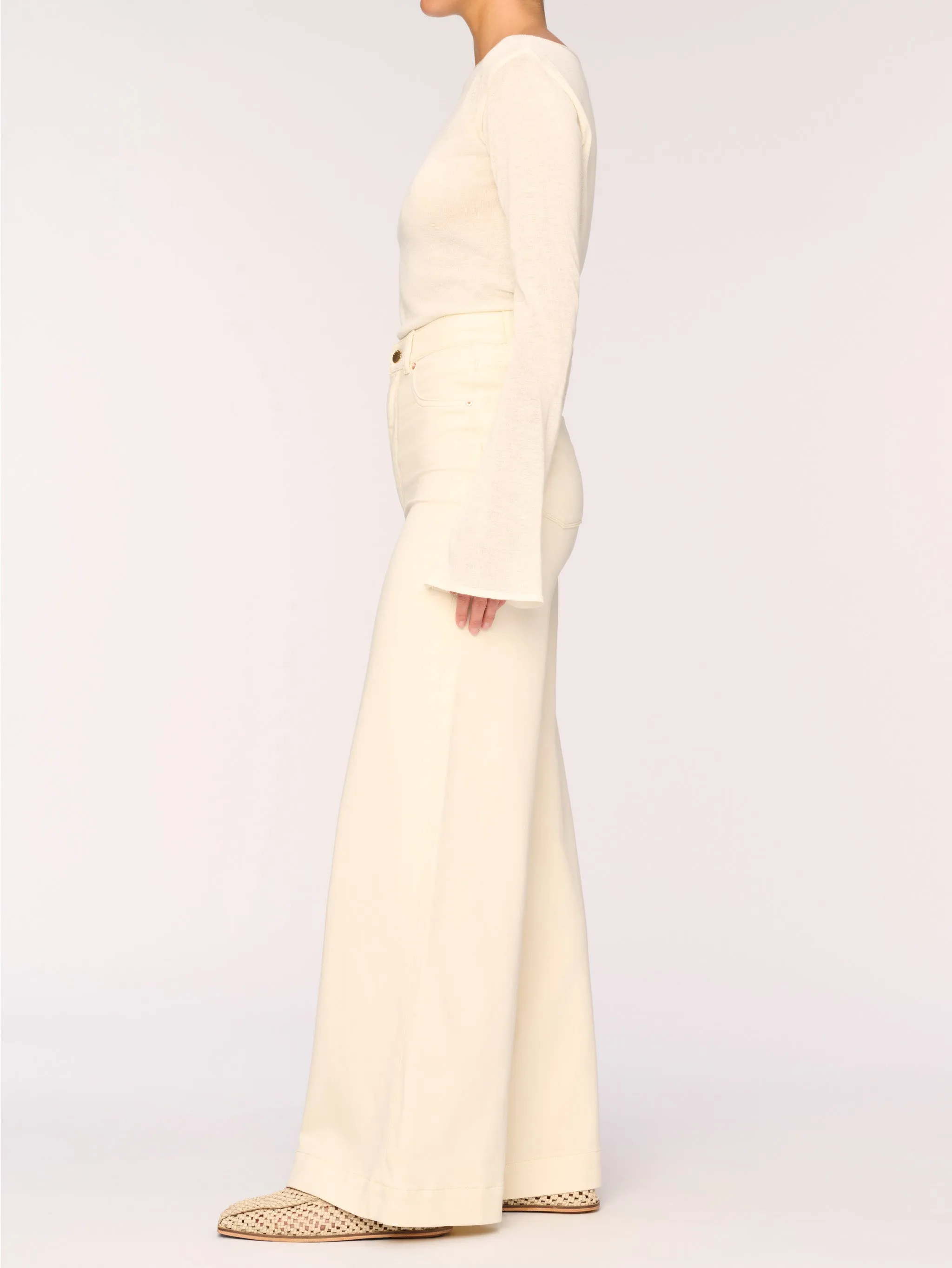 Long Sleeve Boat Neck | Cream sold by DL1961 product image thumbnail 5