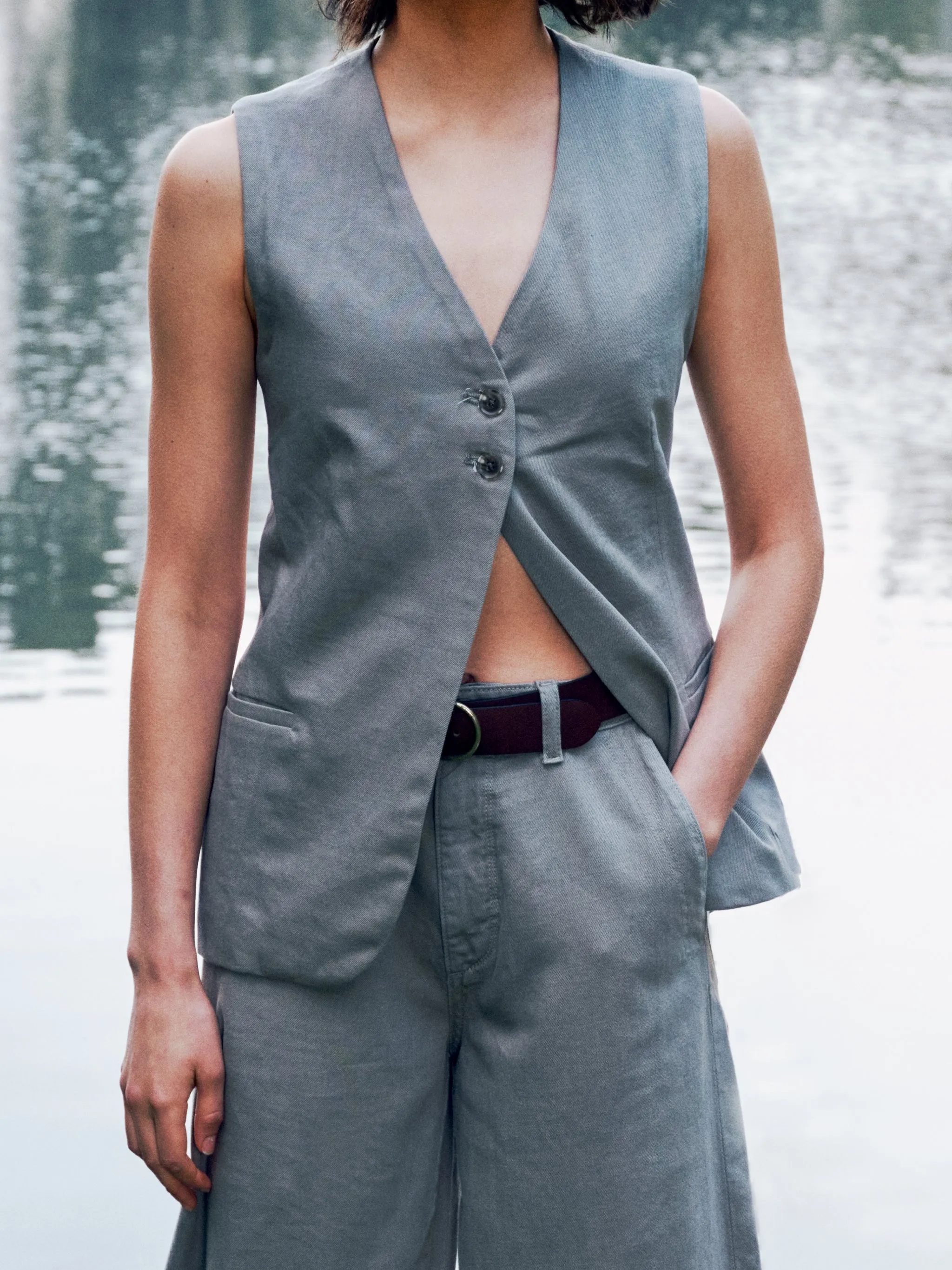 Zia Vest | Alpine Green sold by DL1961 product image thumbnail 2