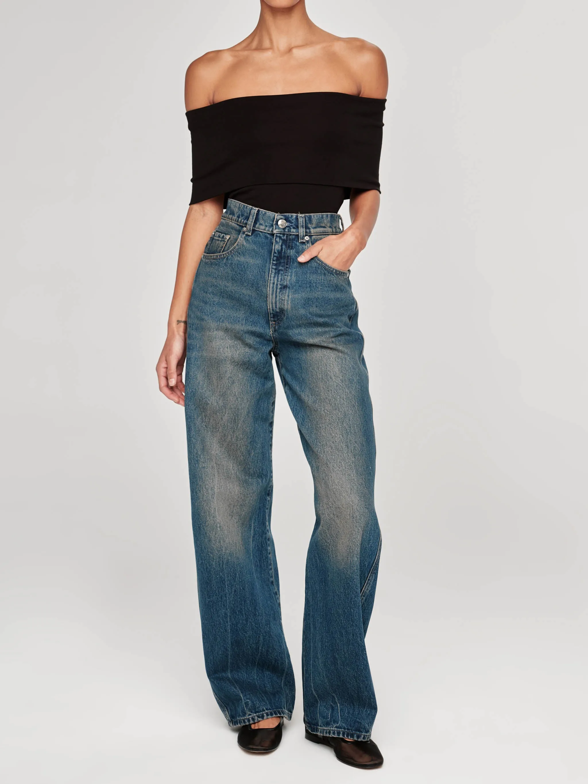 Taylor Relaxed Barrel Ultra High Rise 31" Jeans | Tinted Dark sold by DL1961