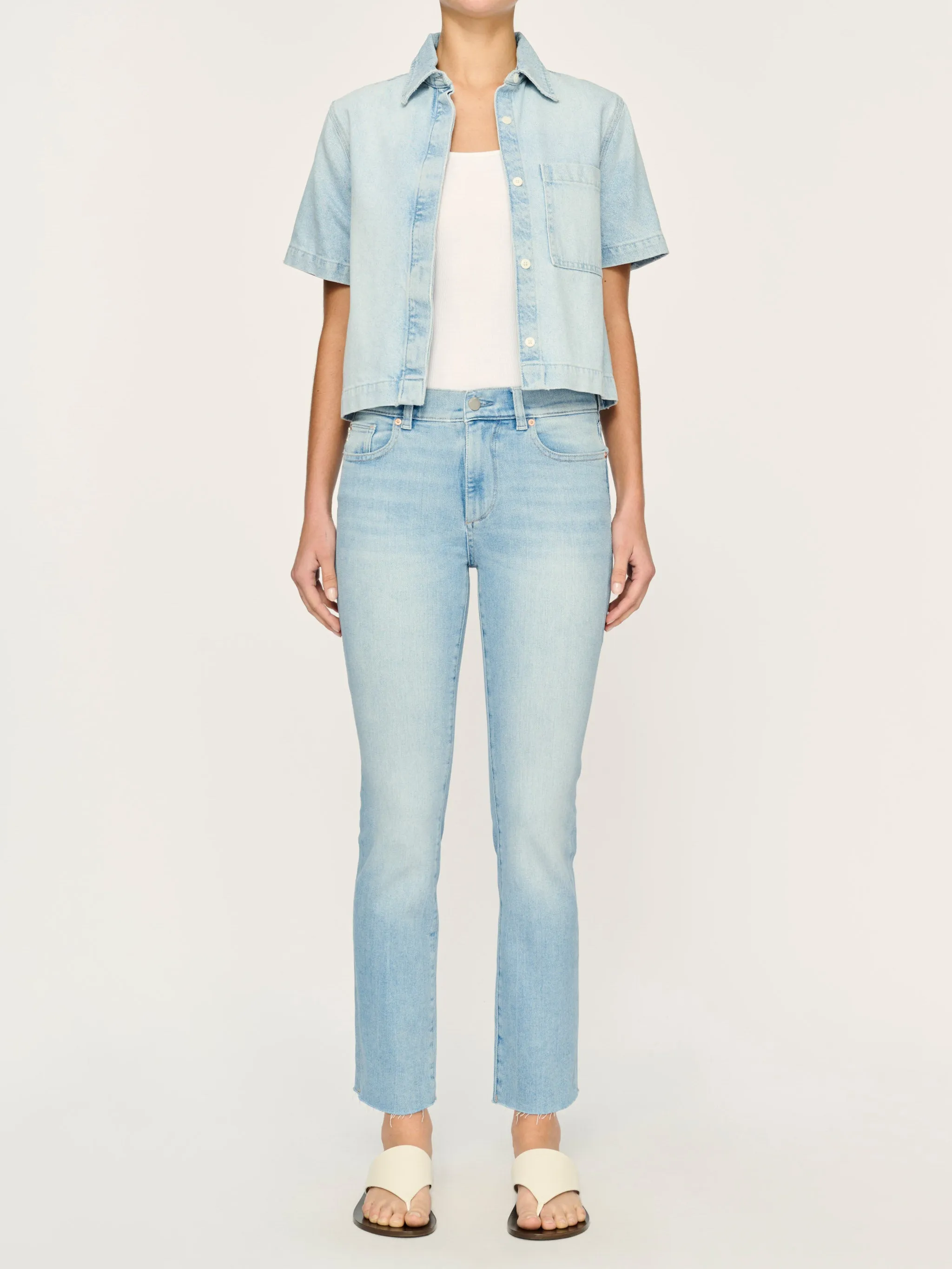 Montauk Denim Shirt Short Sleeve | Lt. Fountain sold by DL1961