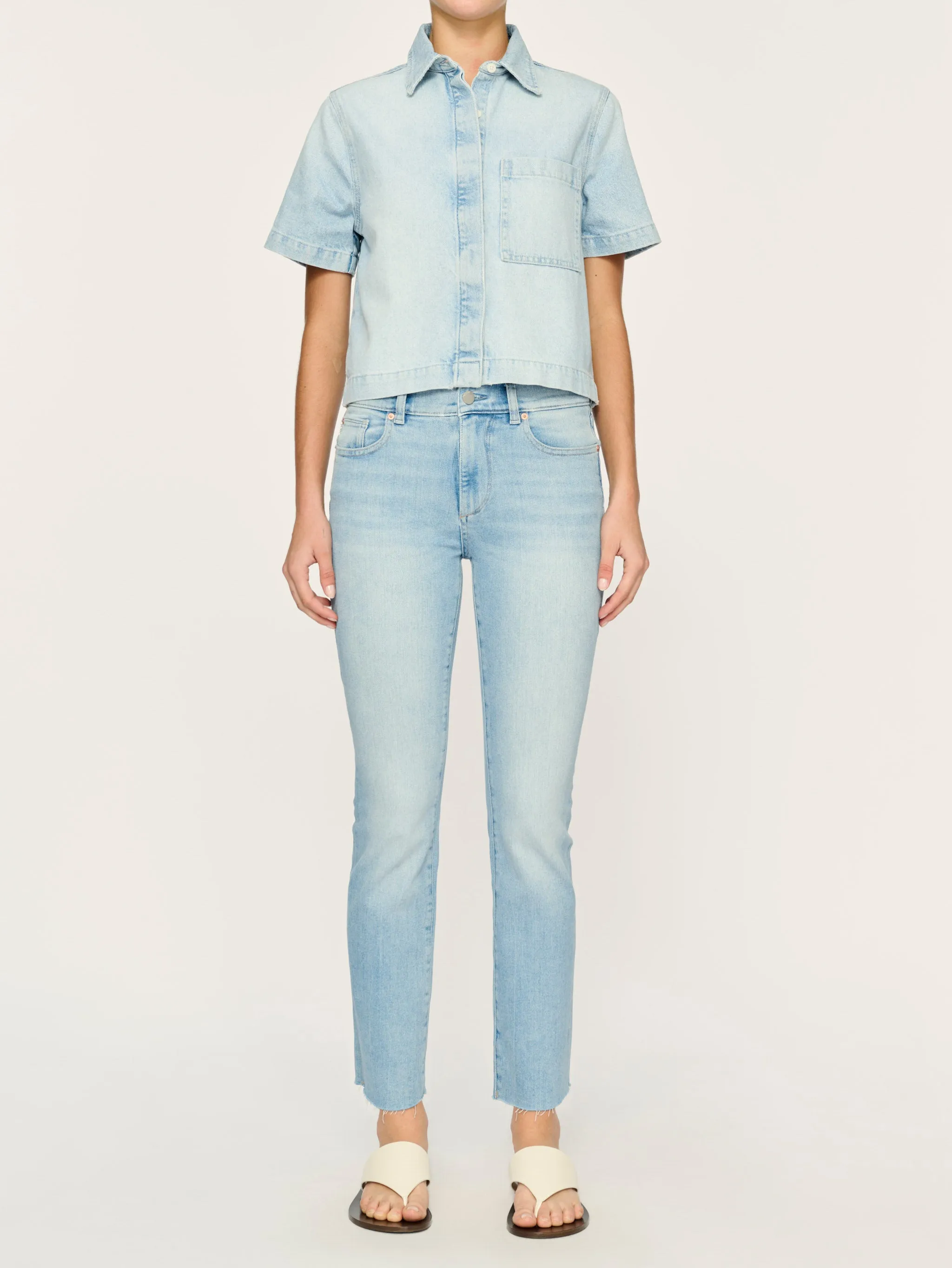 Montauk Denim Shirt Short Sleeve | Lt. Fountain sold by DL1961 product image thumbnail 5