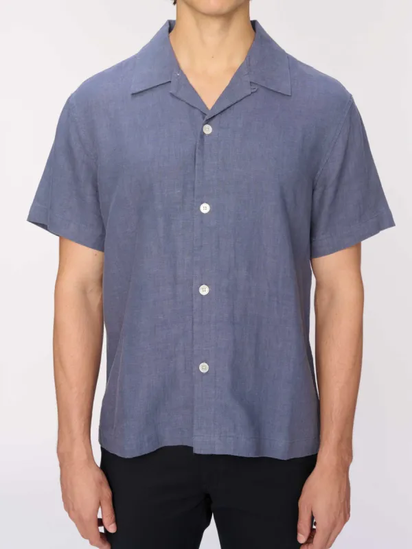 Hugh Shirt | Slate Blue Linen made by DL1961