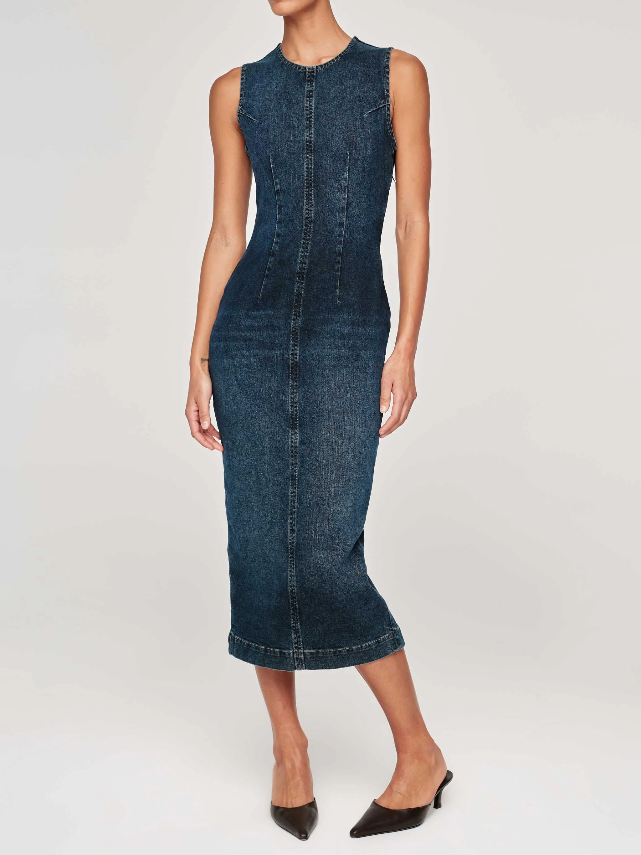 Esme Denim Dress Midi | Cromer sold by DL1961 product image thumbnail 3