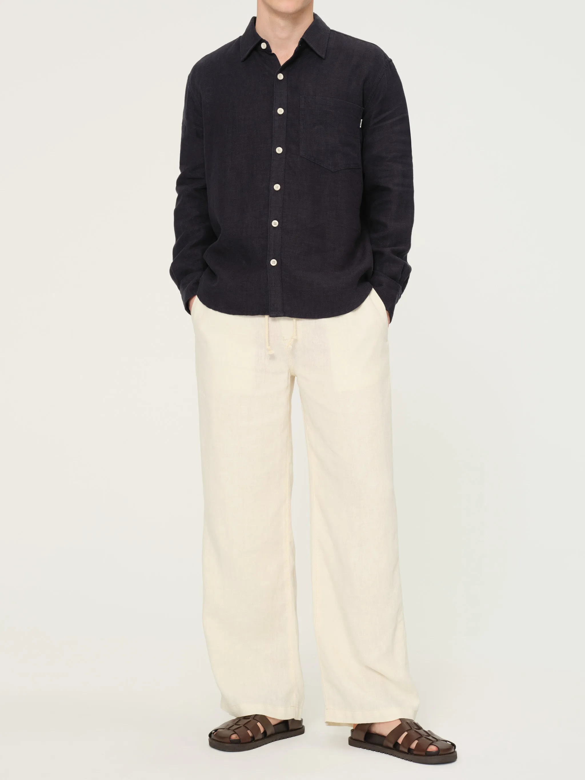 Dominick Shirt | Classic Navy Linen sold by DL1961 product image thumbnail 2