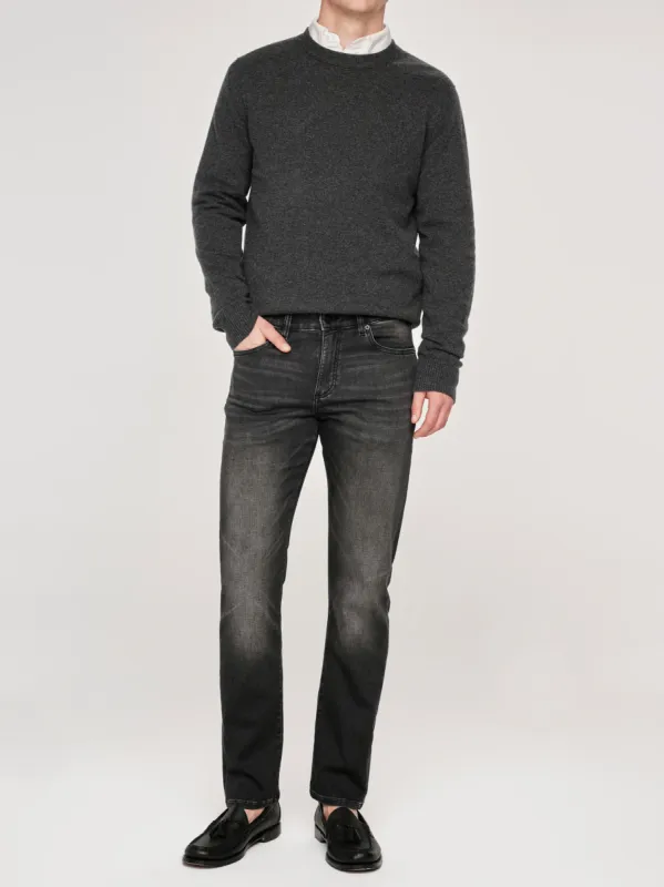 Russell Slim Straight Jeans | Washed Black Knit sold by DL1961