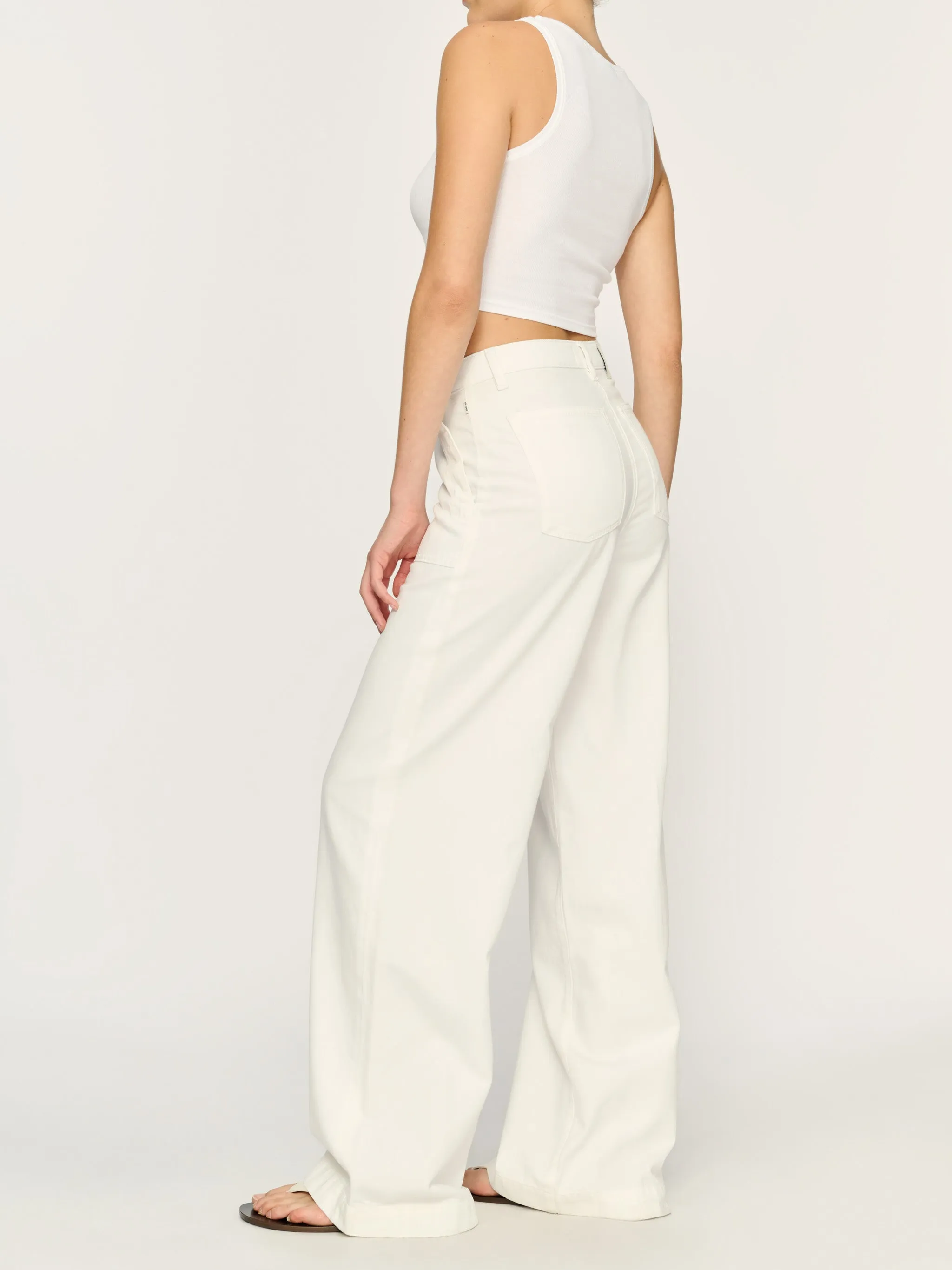Zoie Wide Leg Relaxed 32" Jeans | White sold by DL1961 product image thumbnail 3