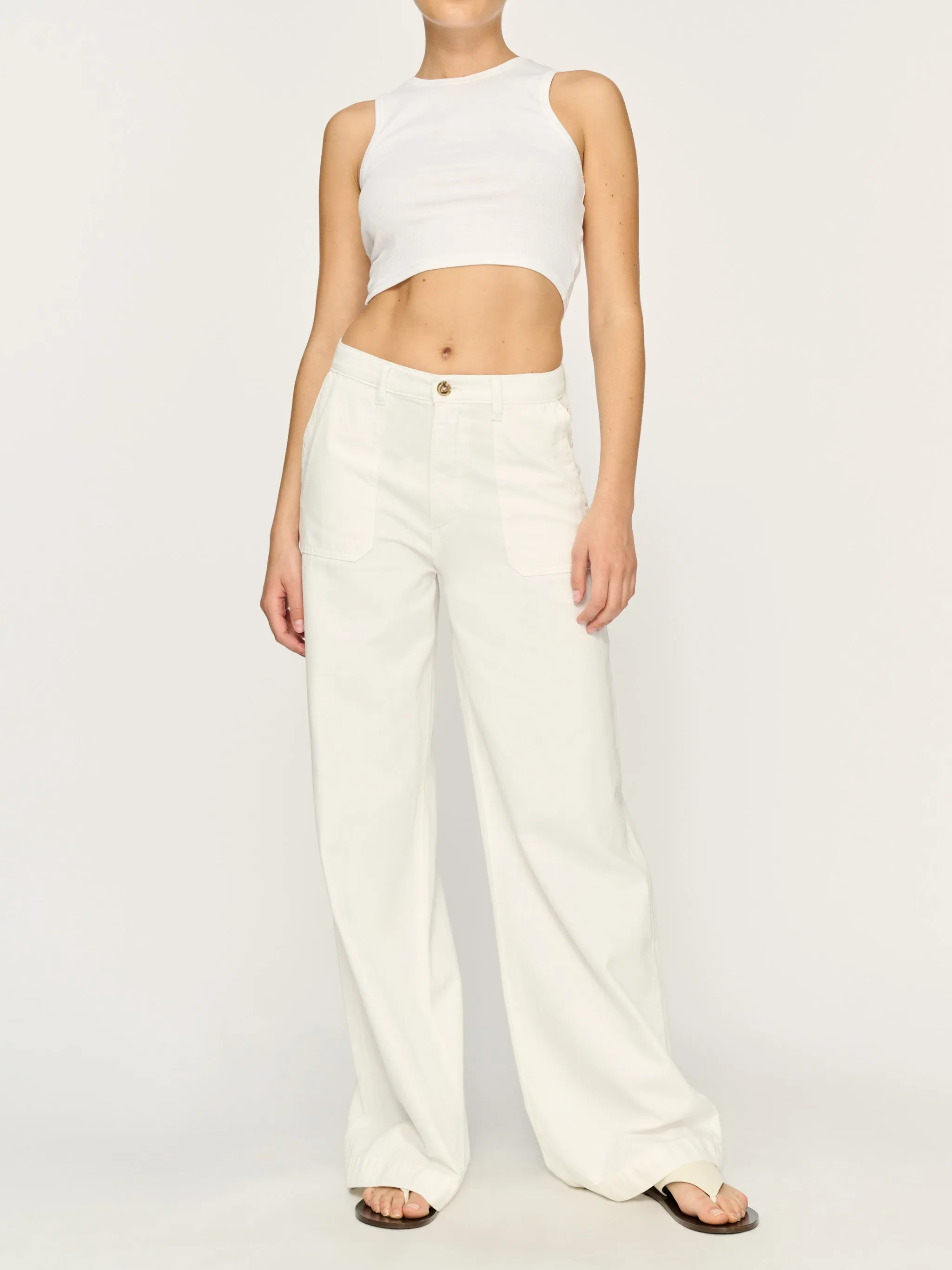 Zoie Wide Leg Relaxed 32" Jeans | White sold by DL1961 product image thumbnail 2