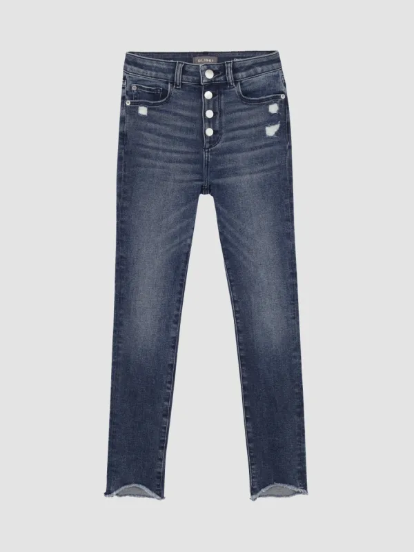 Chloe Skinny Jeans | Eco Dark Distressed sold by DL1961