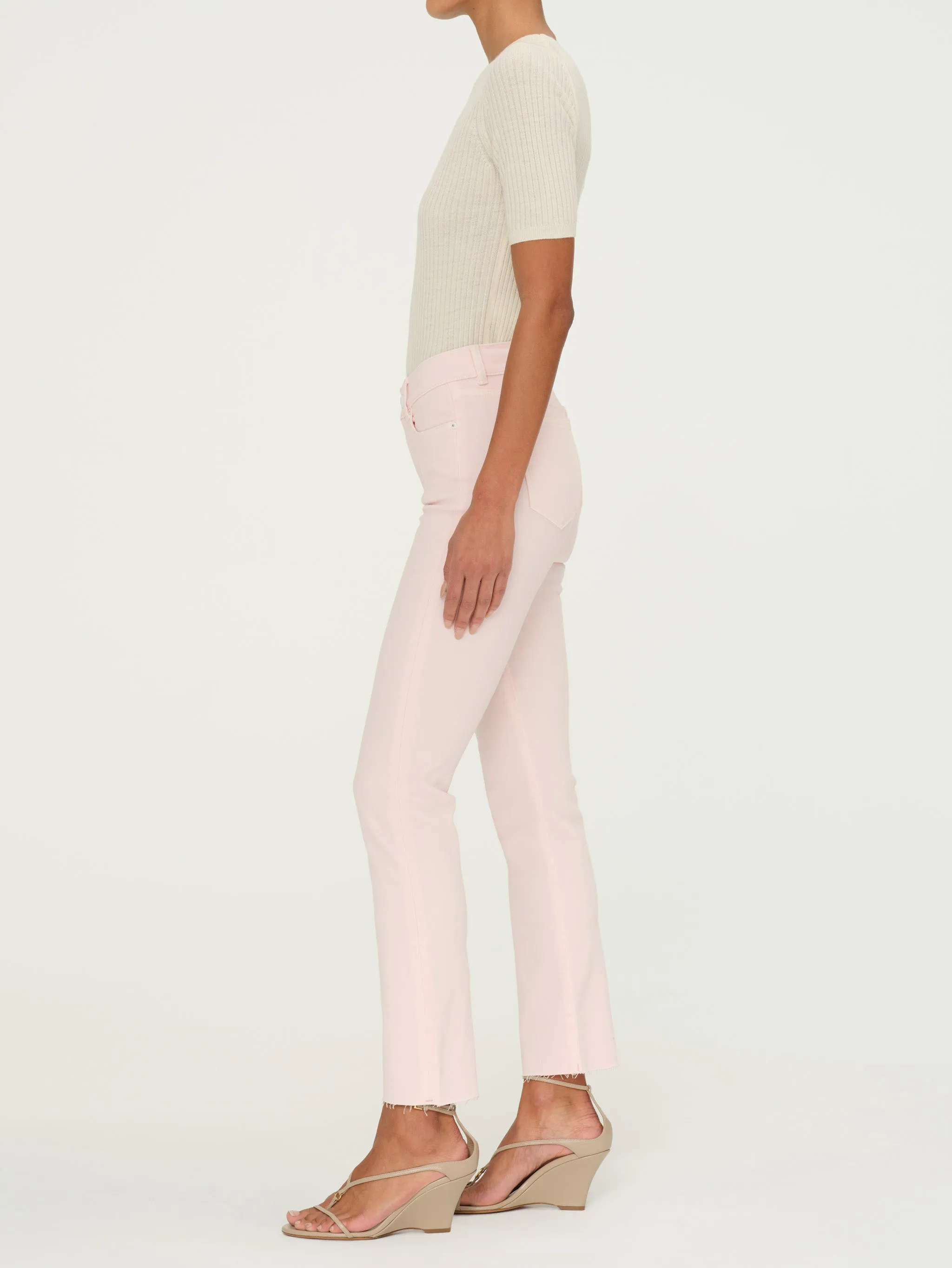 Mara Straight Mid Rise Instasculpt™ 27" Jeans | Rosewater sold by DL1961 product image thumbnail 3