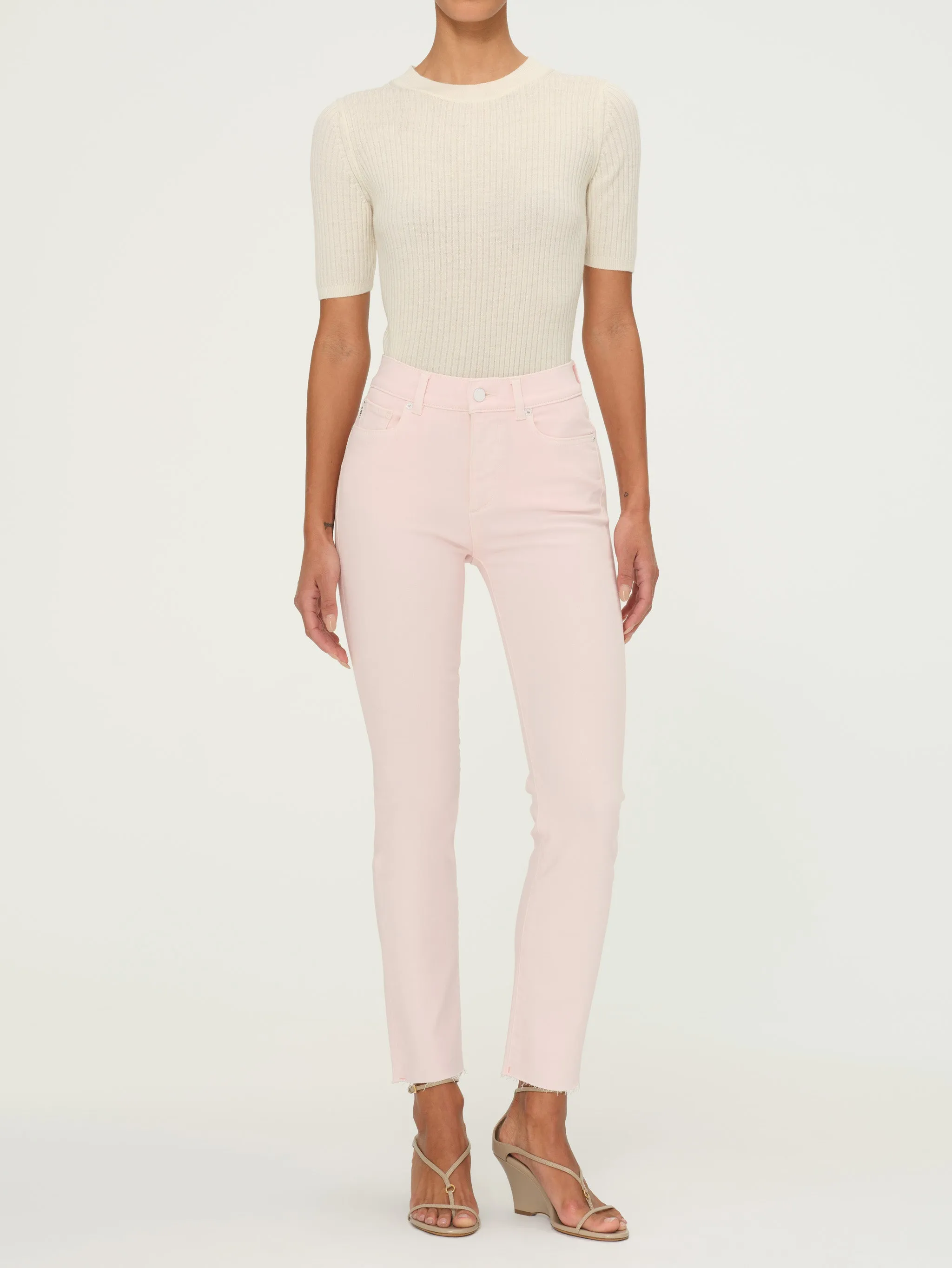 Mara Straight Mid Rise Instasculpt™ 27" Jeans | Rosewater sold by DL1961 product image thumbnail 2