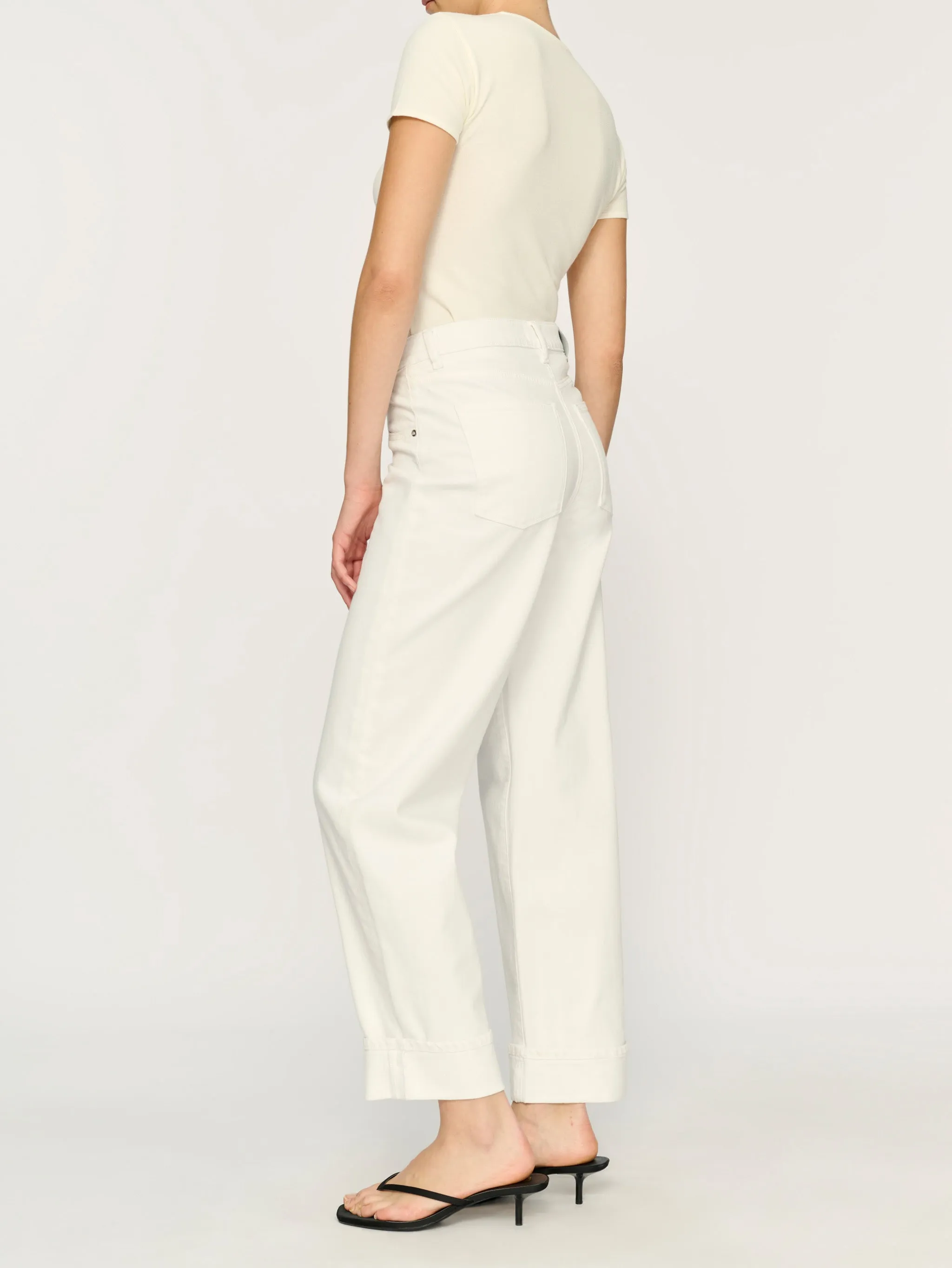 Thea Boyfriend Relaxed Tapered Jeans | White Cuffed sold by DL1961 product image thumbnail 5