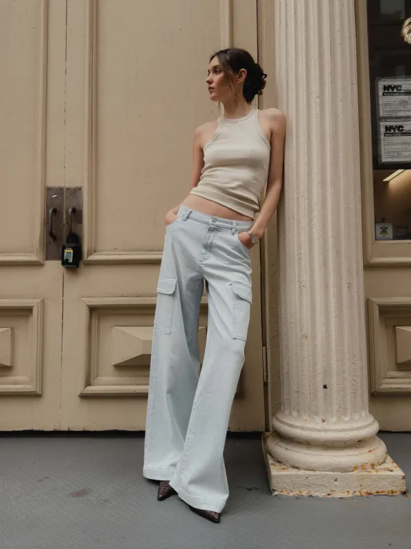 Zoie Wide Leg Relaxed 32" Jeans | Poolside Cargo made by DL1961