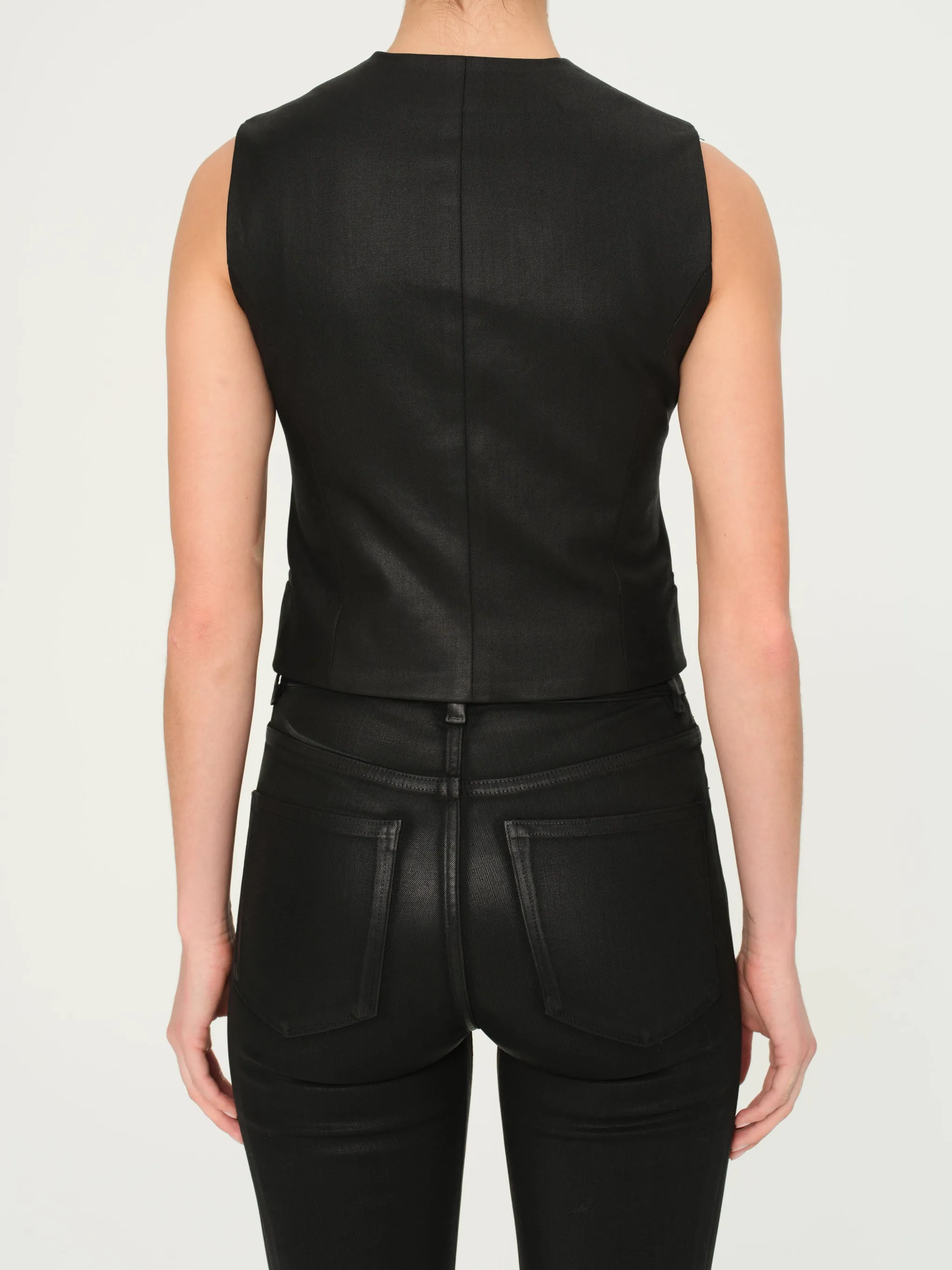 Tailored Vest | Black Coated sold by DL1961 product image thumbnail 4