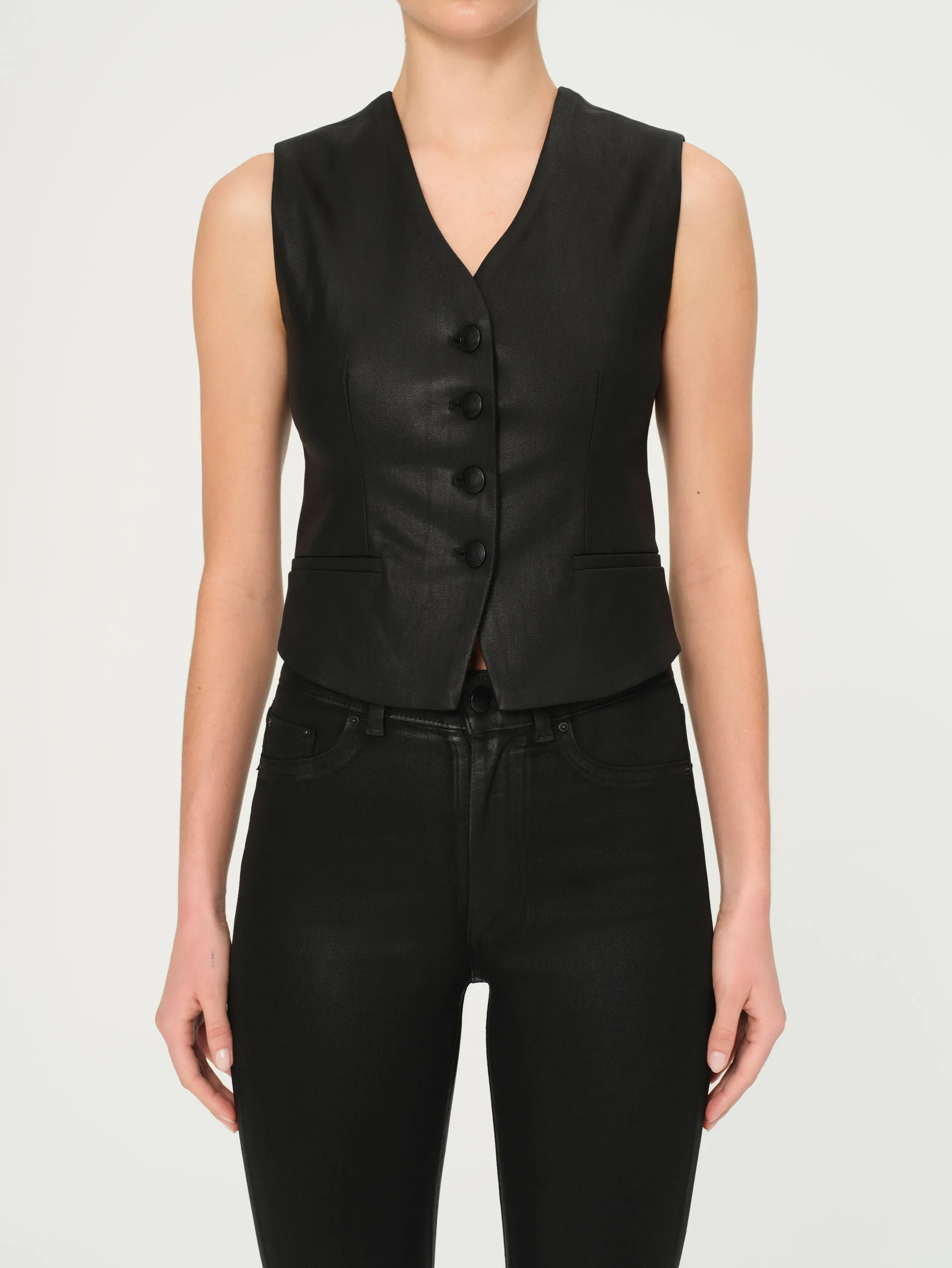 Tailored Vest | Black Coated sold by DL1961