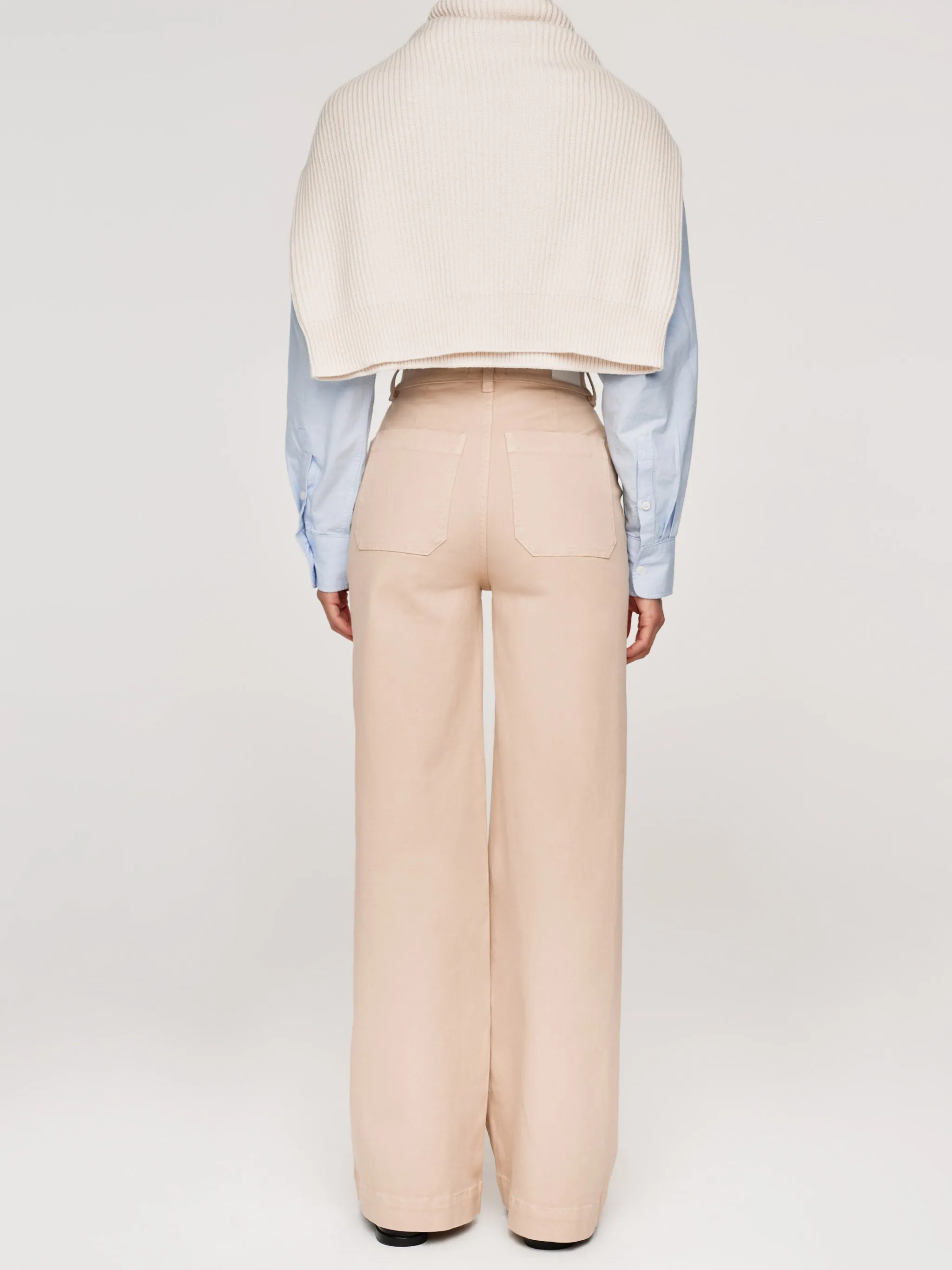 Hepburn Wide Leg High Rise 32" Jeans | Chardonnay sold by DL1961 product image thumbnail 3