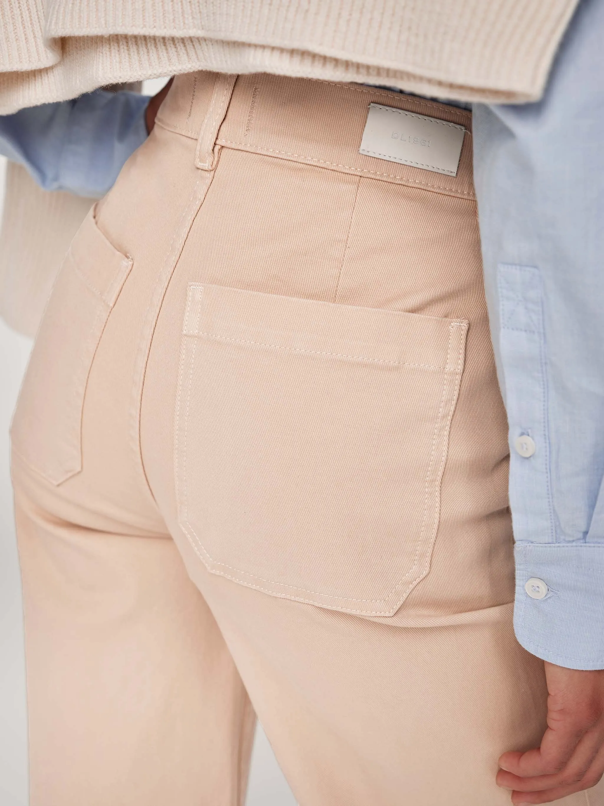 Hepburn Wide Leg High Rise 32" Jeans | Chardonnay sold by DL1961 product image thumbnail 5