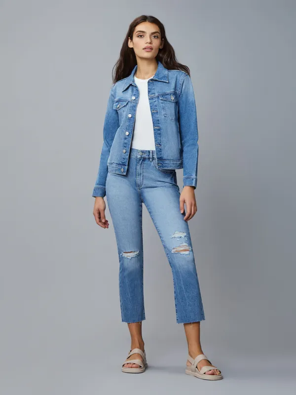 Vika Jacket Classic Denim | Droplet sold by DL1961