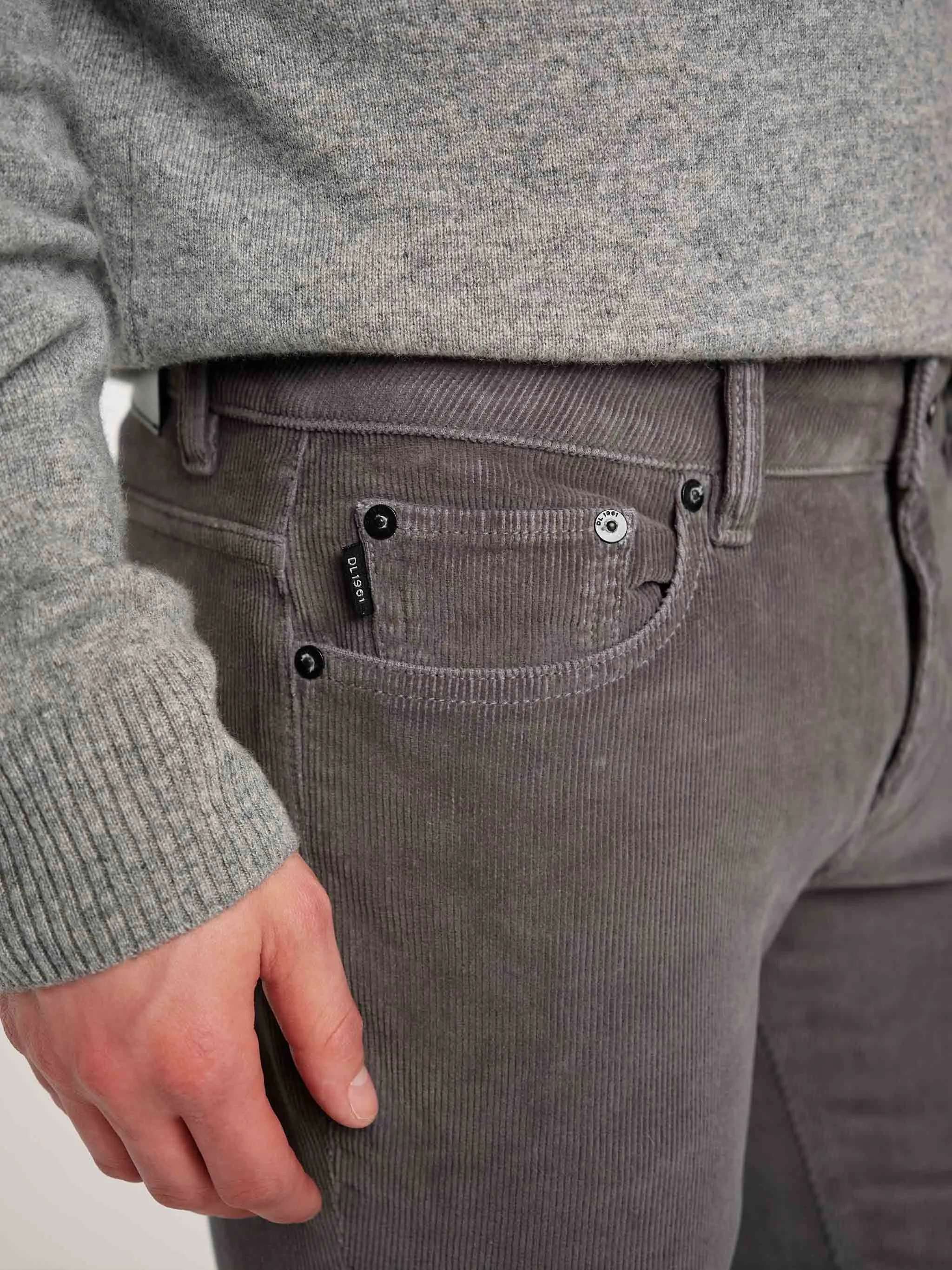 Nick Slim Pants | Shark Grey Corduroy sold by DL1961 product image thumbnail 5