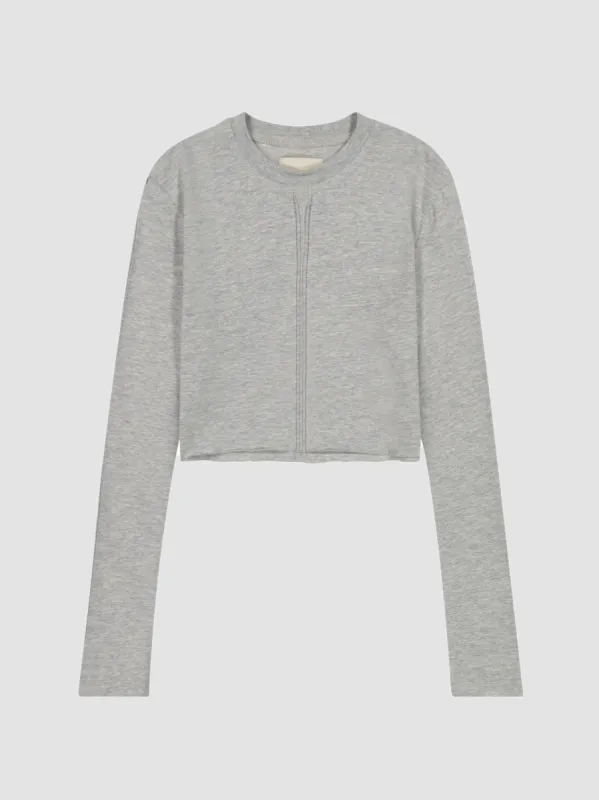 Long Sleeve Tee | Heather Grey Raw sold by DL1961