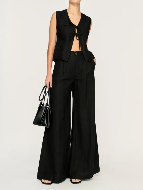 Zia Vest | Black Linen sold by DL1961