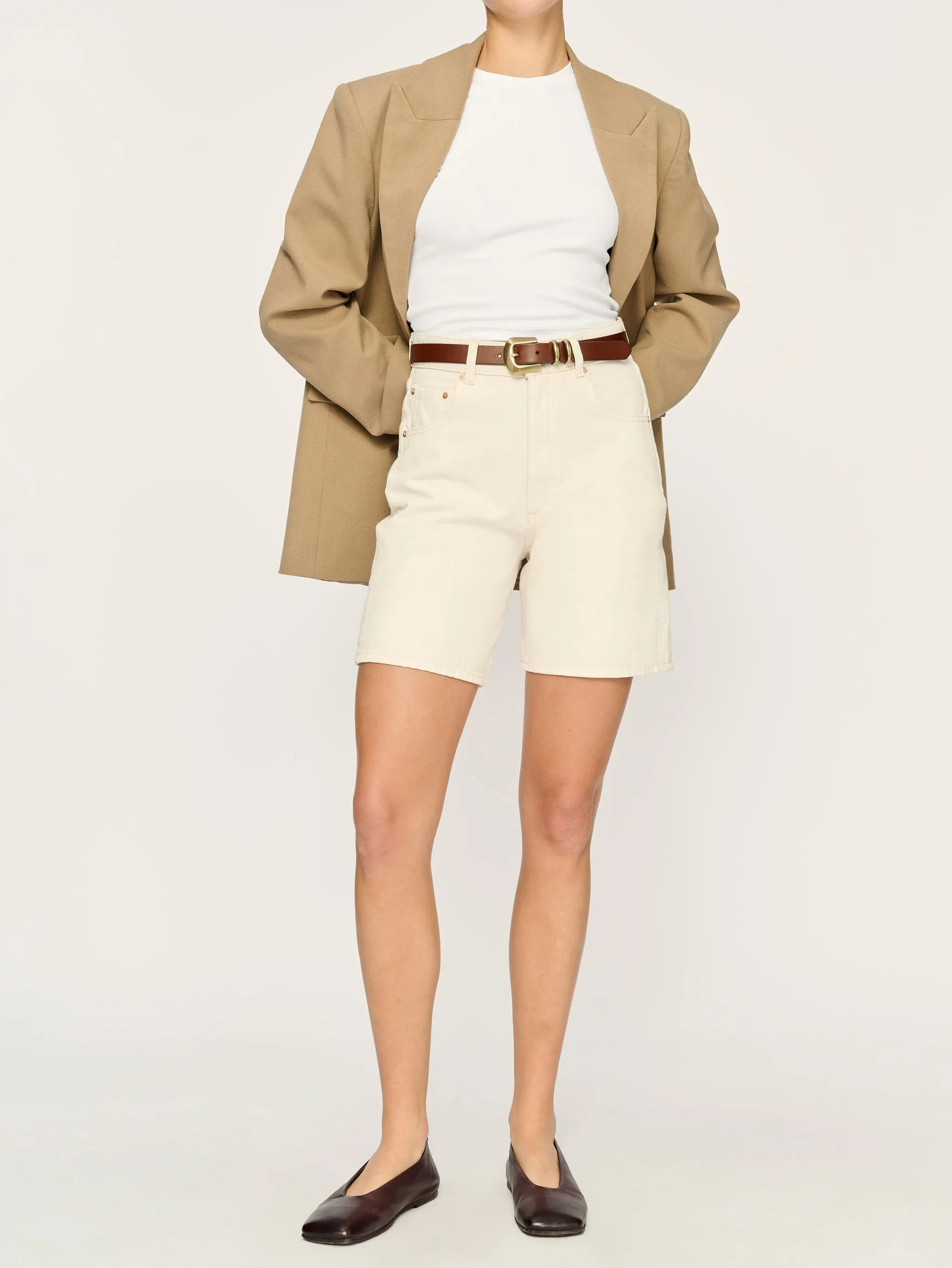 Taylor Jean Shorts Ultra High Rise 7" | Flax sold by DL1961 product image thumbnail 3