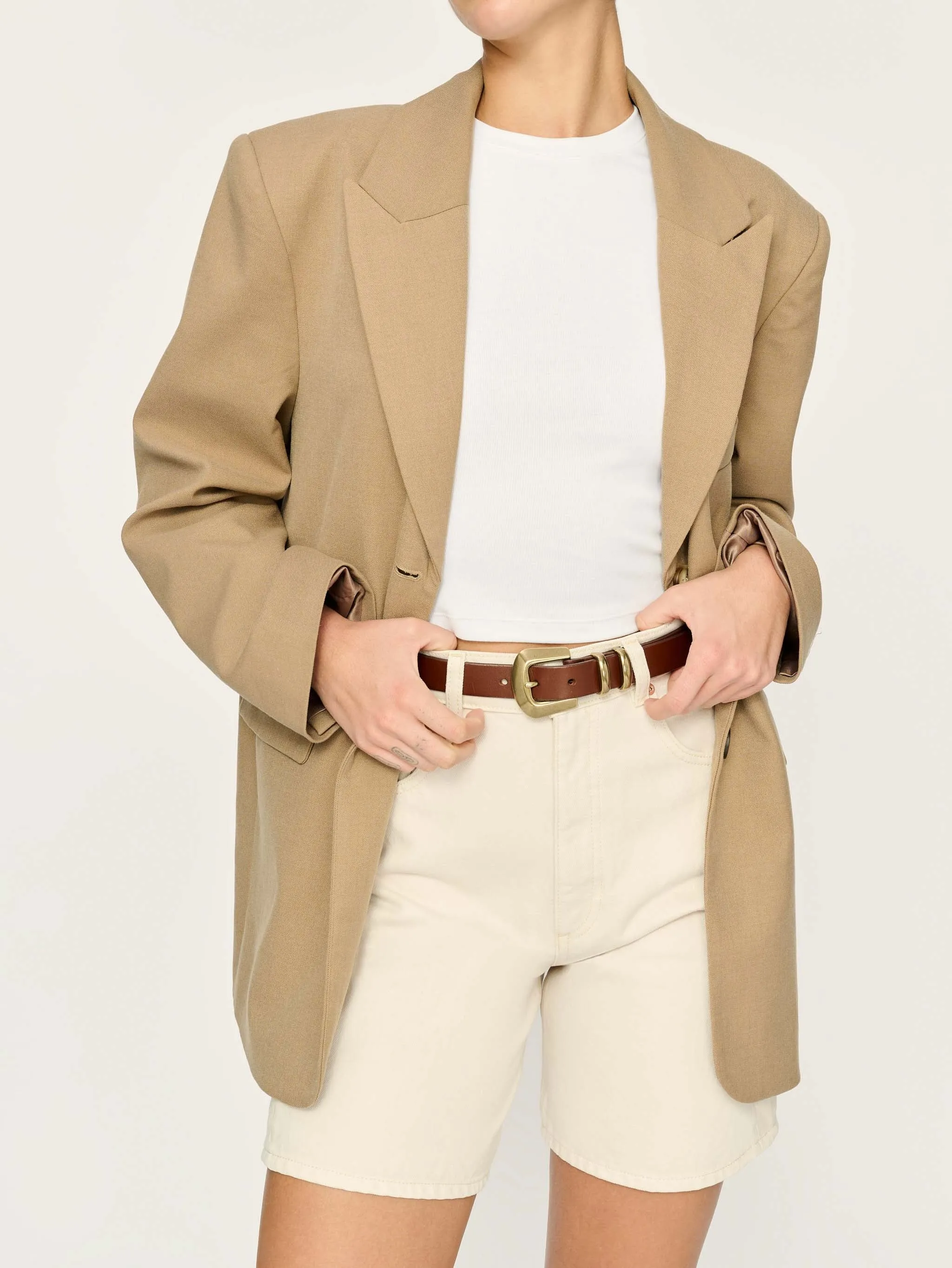 Taylor Jean Shorts Ultra High Rise 7" | Flax sold by DL1961