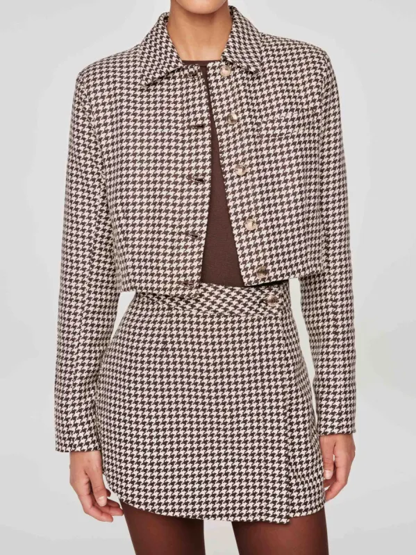 Vika Jacket Cropped | Houndstooth made by DL1961