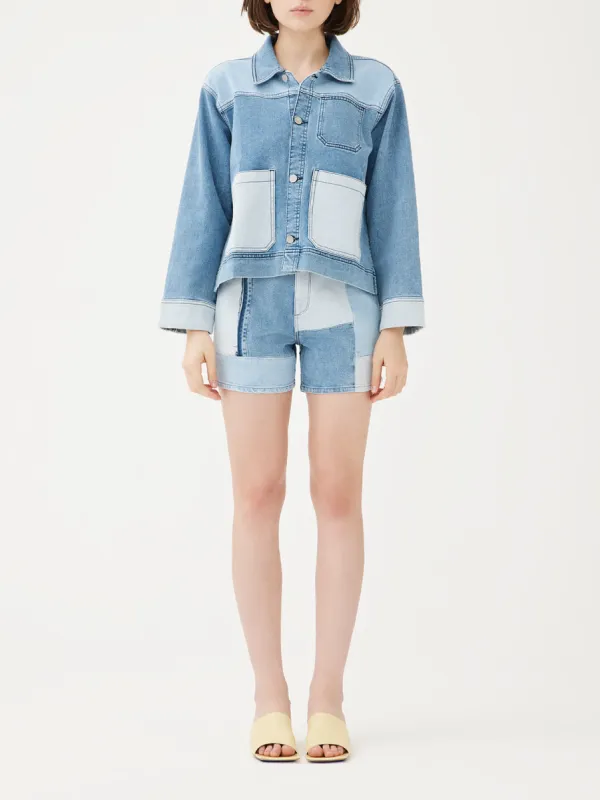 KSENIASCHNAIDER x DL1961 Tilda Shirt Jacket | Patchwork sold by DL1961