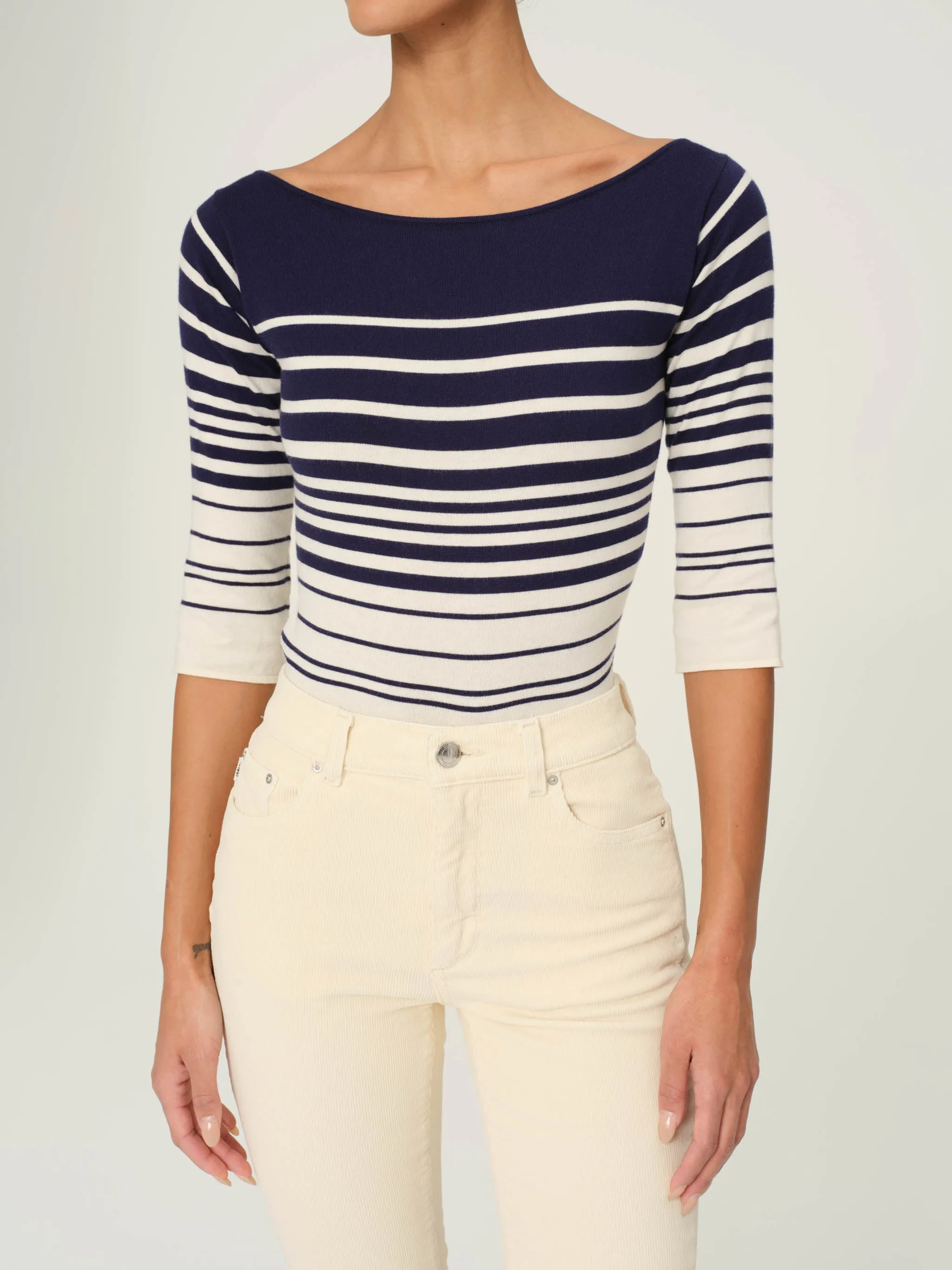 Boatneck Top | Marine Stripe sold by DL1961 product image thumbnail 2