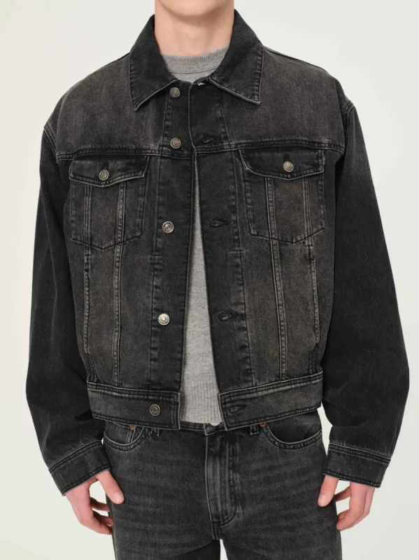 Jacky Relaxed Trucker Denim Jacket | Nightshade (Washed Black) made by DL1961