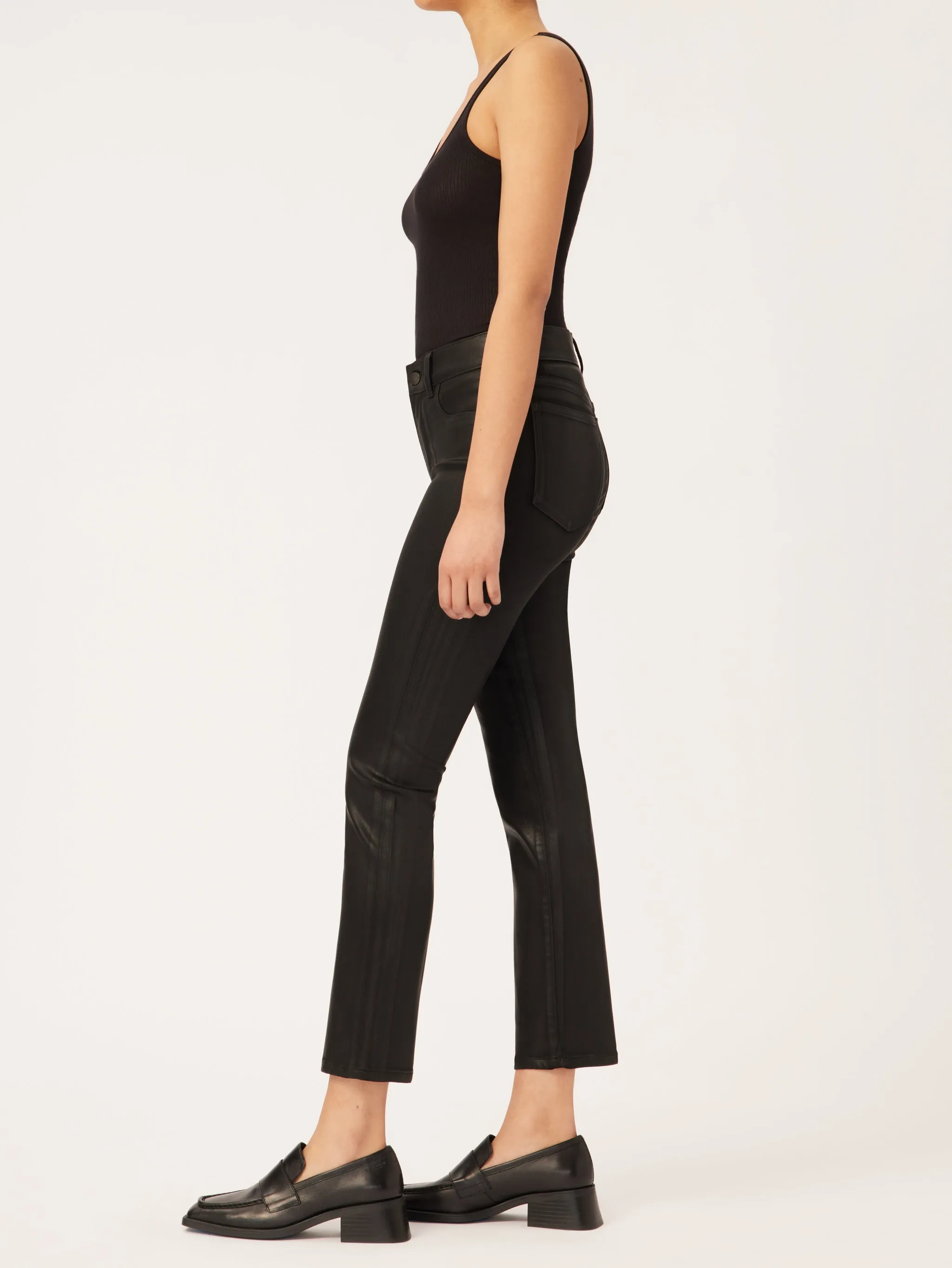 Mara Instasculpt Straight Jeans | Black Coated sold by DL1961 product image thumbnail 2