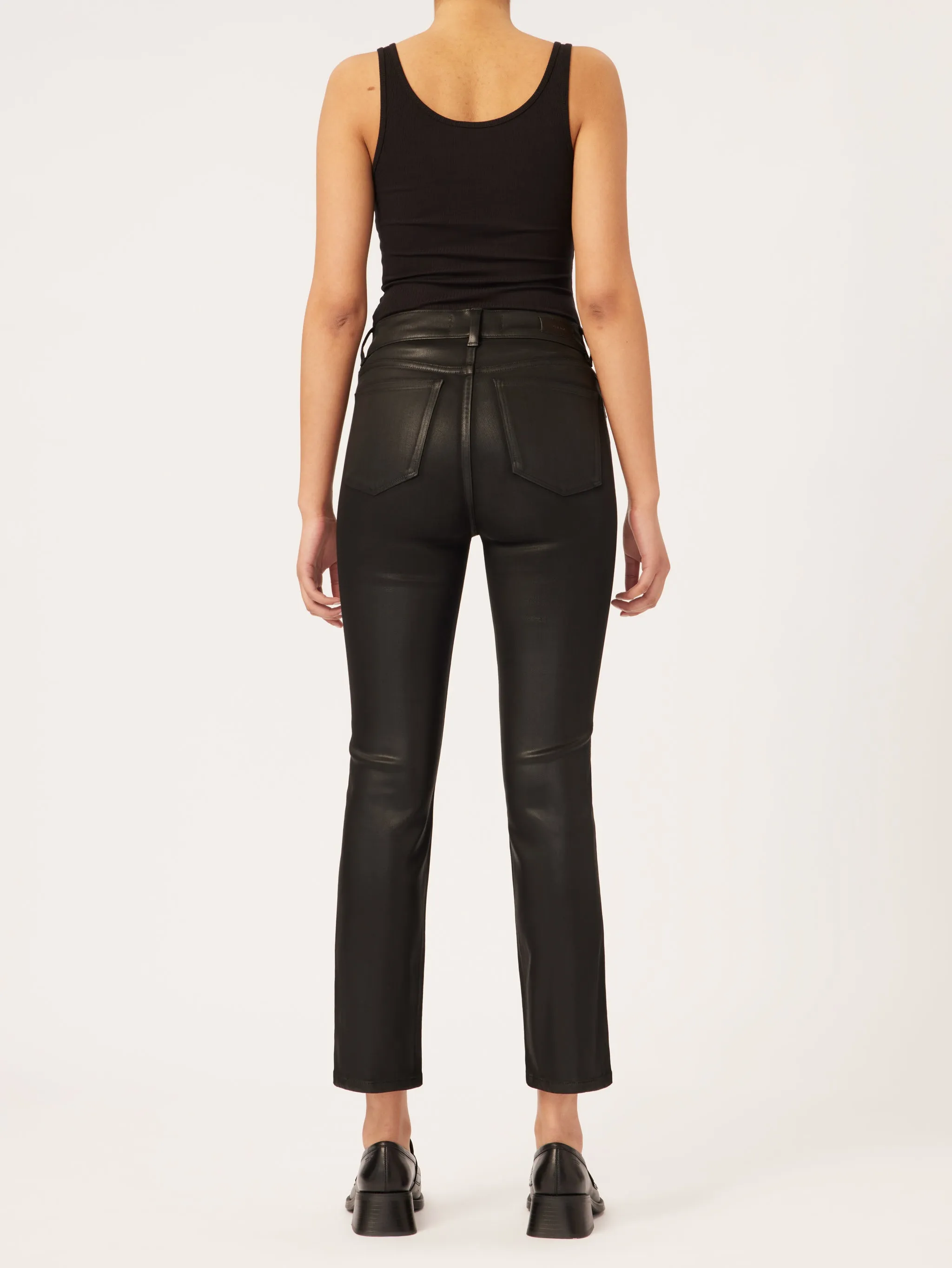 Mara Instasculpt Straight Jeans | Black Coated sold by DL1961 product image thumbnail 3