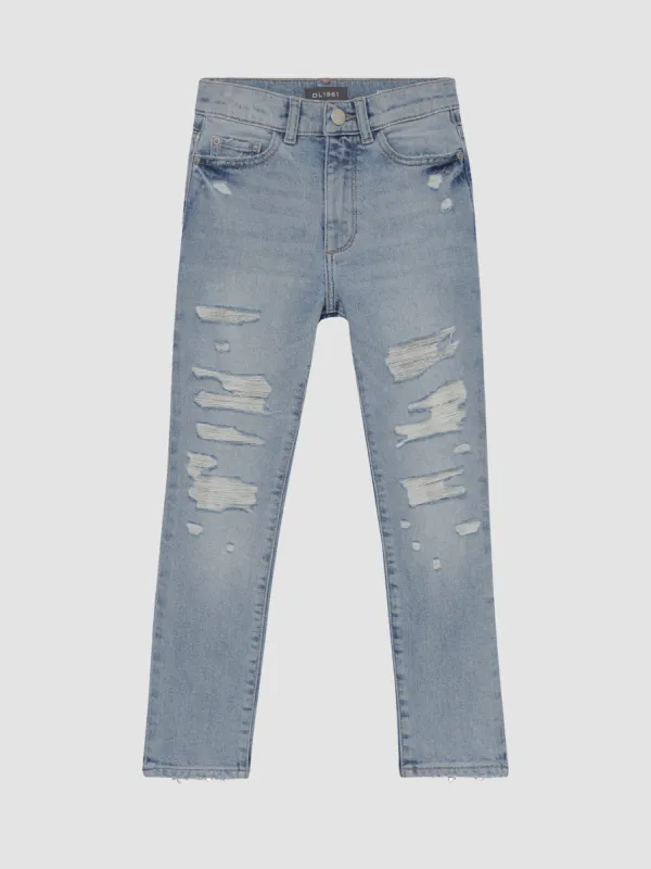Emie Straight High Rise Jeans | Ice Distressed sold by DL1961