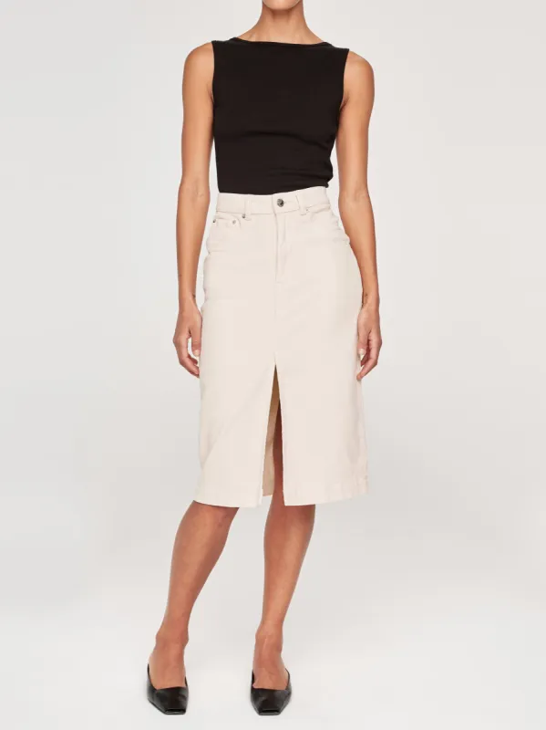 Lexie High Rise Skirt Midi | Manilla sold by DL1961
