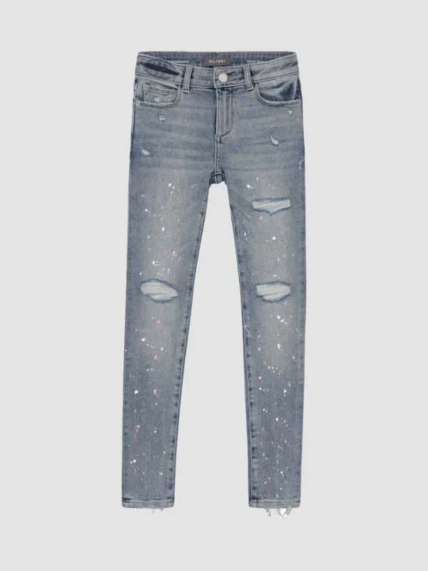 Chloe Skinny Jeans | Light Indigo Distressed made by DL1961
