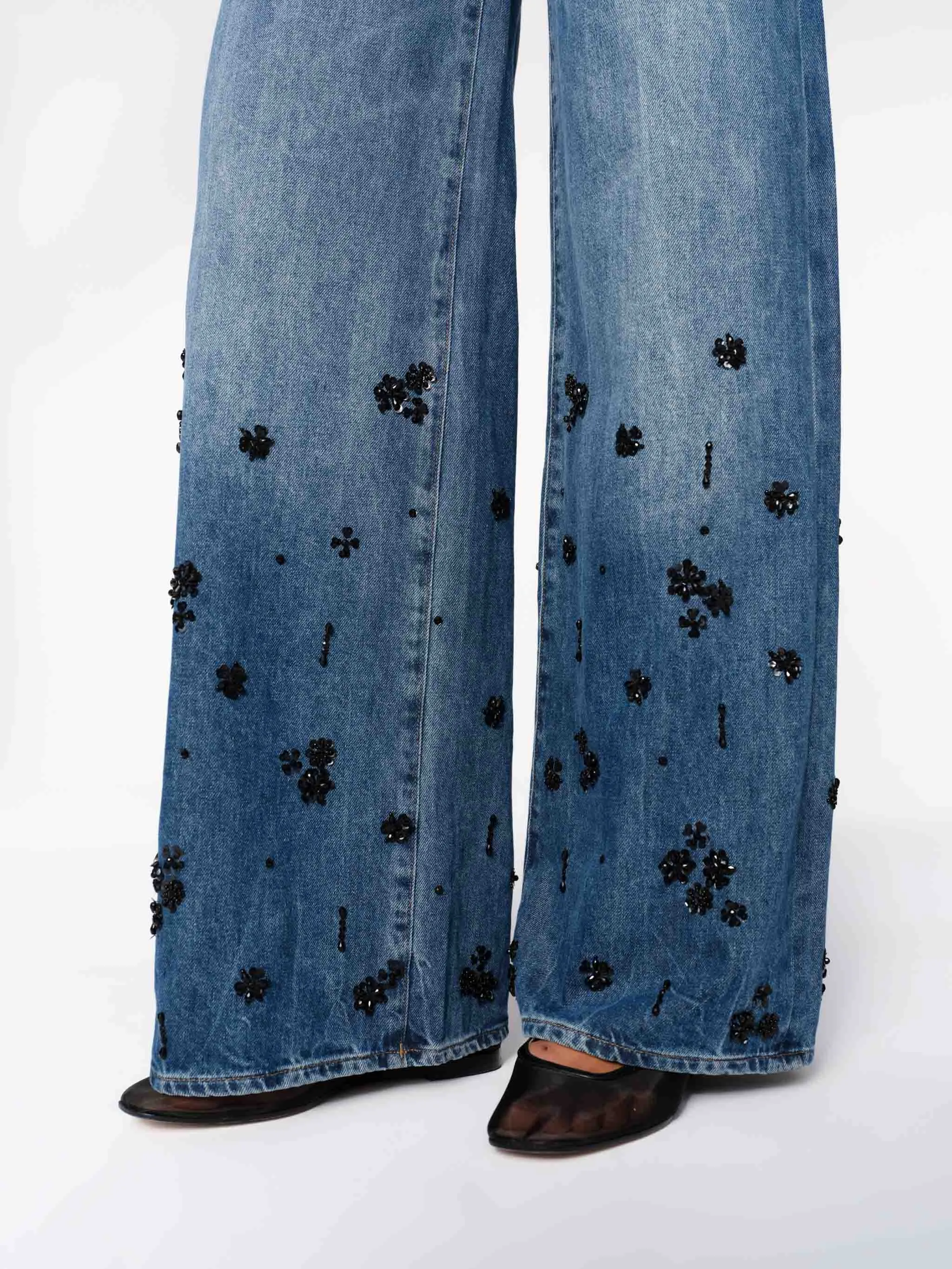 Hepburn Wide Leg High Rise 32" Jeans | Embellished sold by DL1961 product image thumbnail 2
