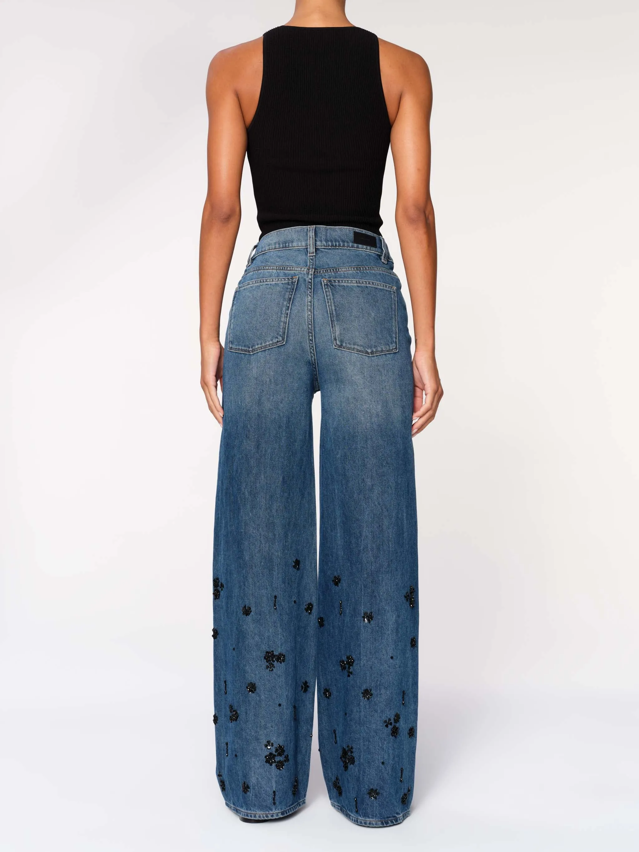 Hepburn Wide Leg High Rise 32" Jeans | Embellished sold by DL1961 product image thumbnail 5