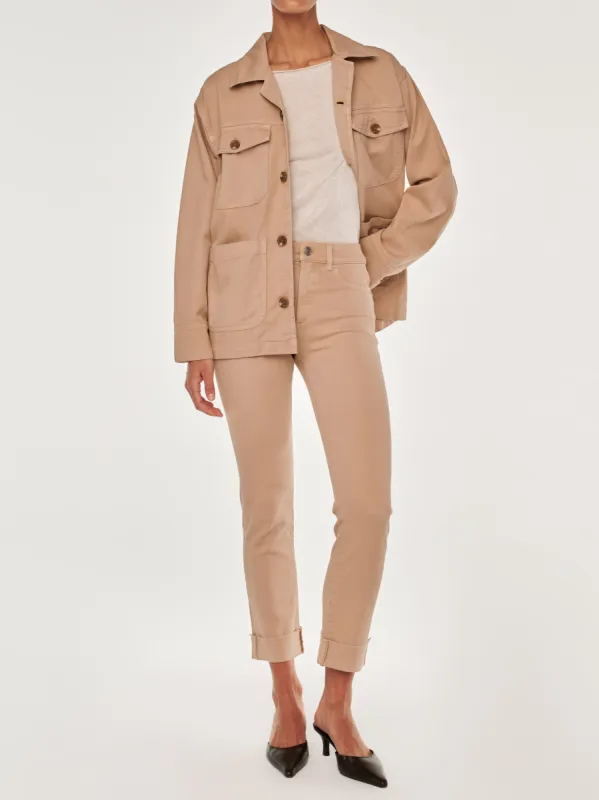 Mara Straight Mid Rise Instasculpt™ Ankle Jeans | Almond Cuffed sold by DL1961