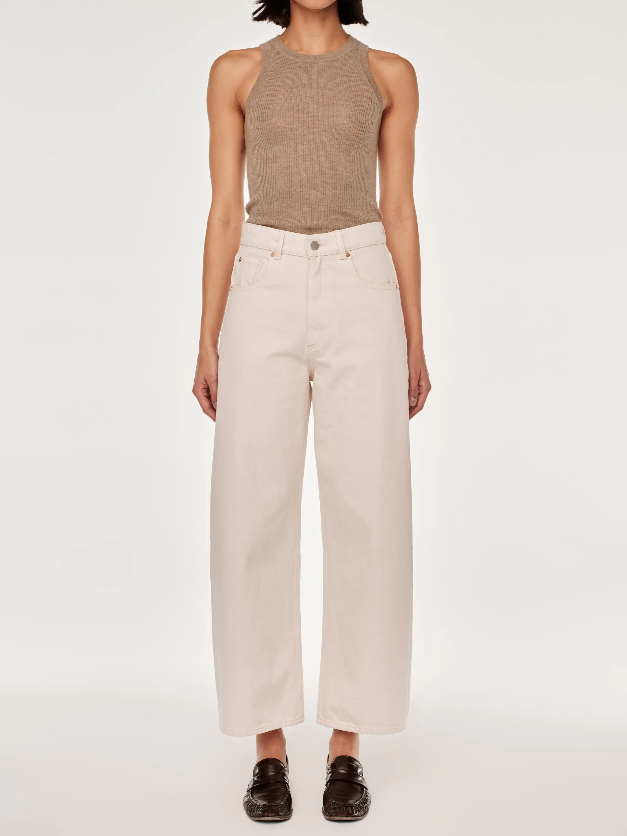 Taylor Relaxed Barrel Ultra High Rise 27" Jeans | Flax sold by DL1961