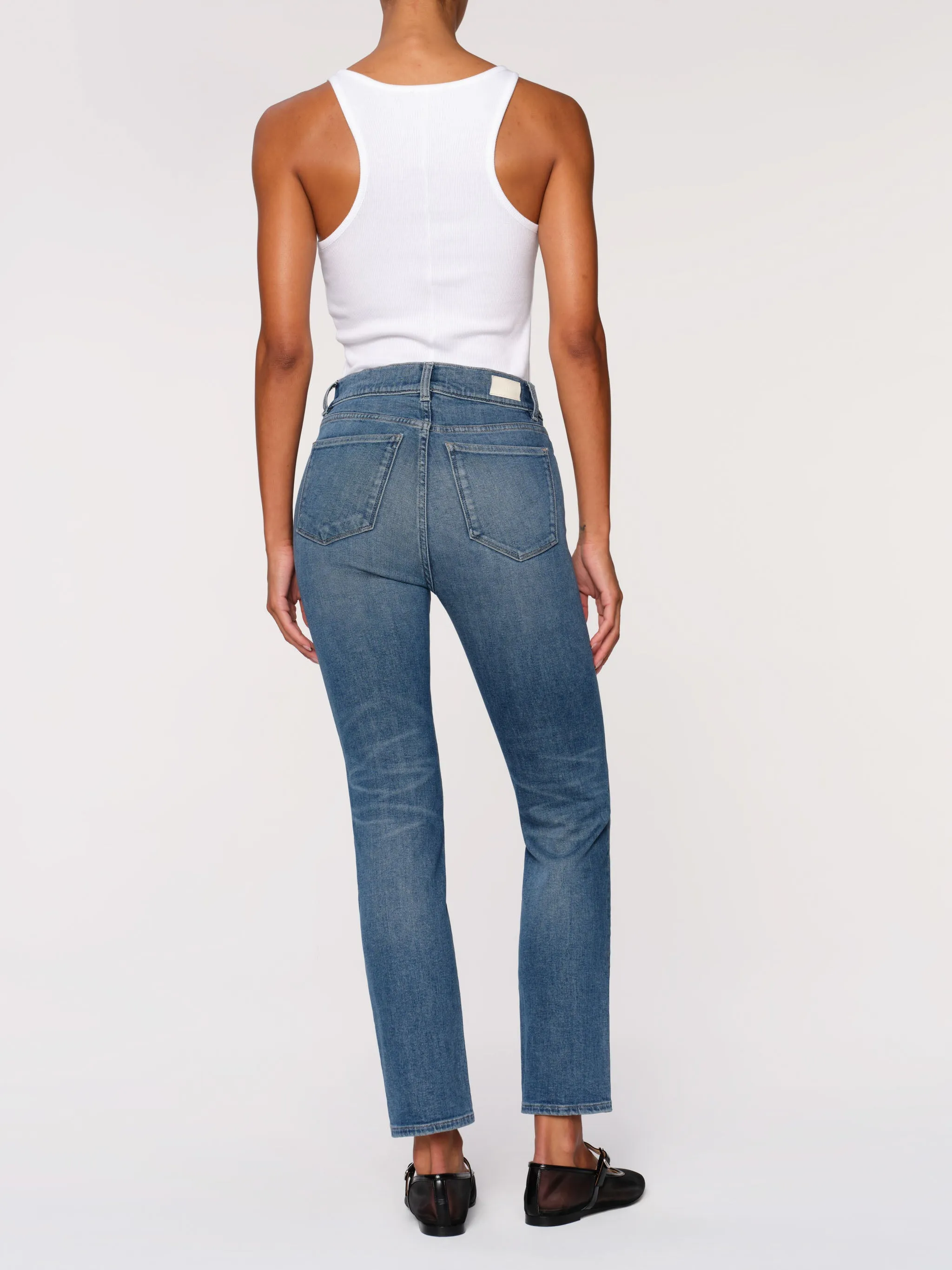 Mara Straight Mid Rise Instasculpt™ Ankle Jeans | Ocean City sold by DL1961 product image thumbnail 3