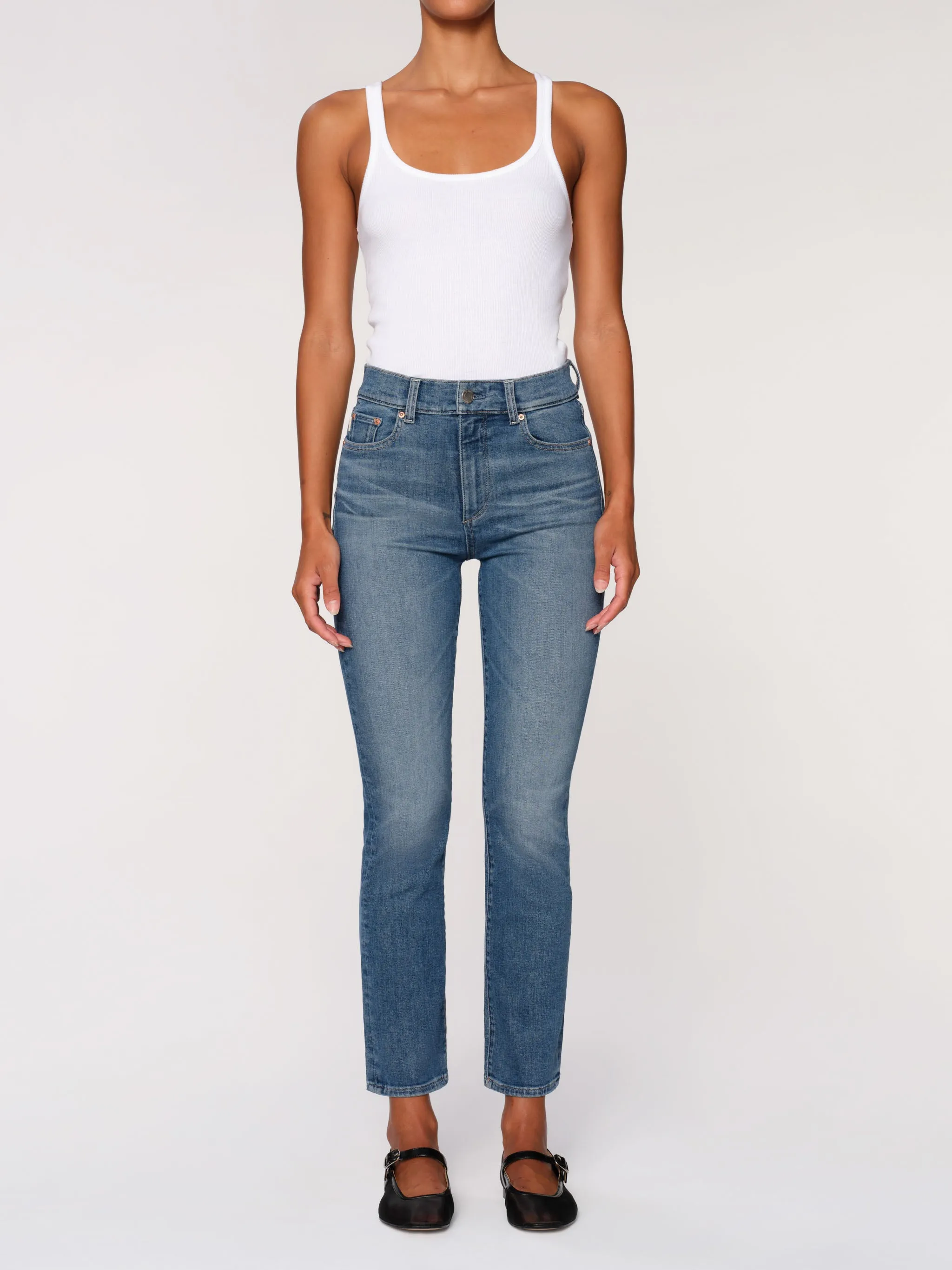 Mara Straight Mid Rise Instasculpt™ Ankle Jeans | Ocean City sold by DL1961 product image thumbnail 4