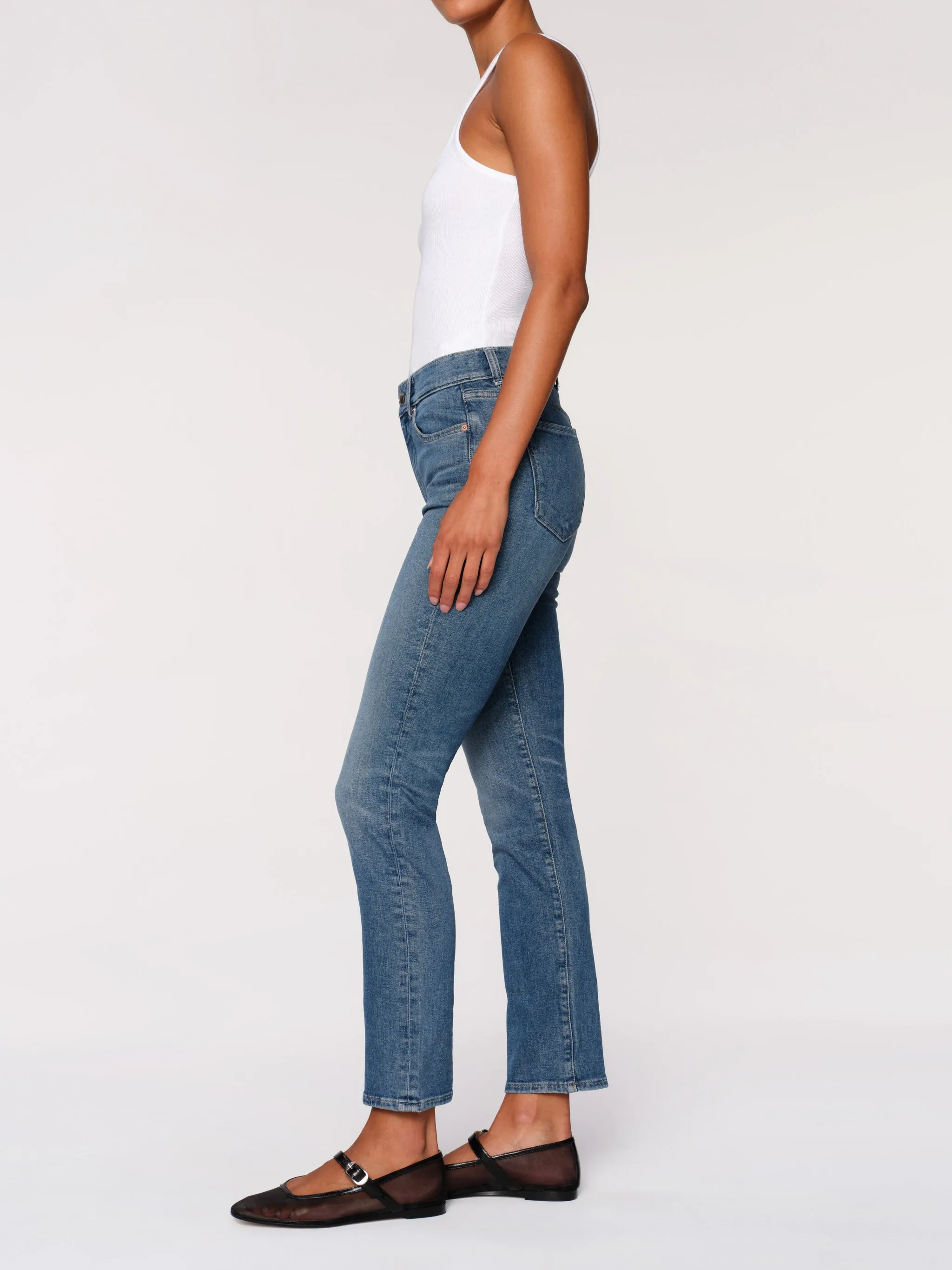 Mara Straight Mid Rise Instasculpt™ Ankle Jeans | Ocean City sold by DL1961 product image thumbnail 2