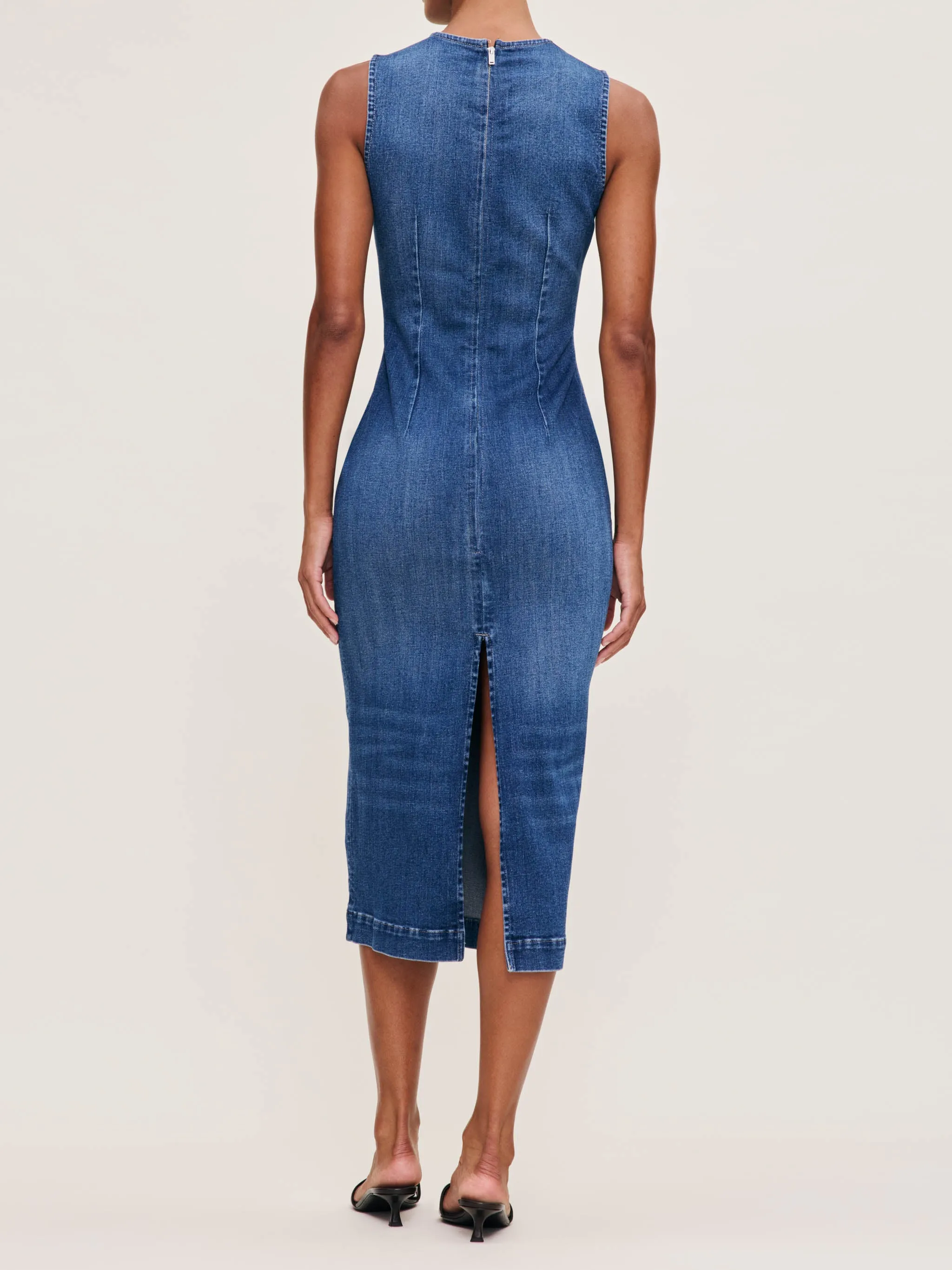 Esme Denim Dress Midi | Blue Harbor sold by DL1961 product image thumbnail 5