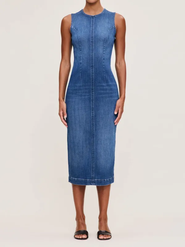 Esme Denim Dress Midi | Blue Harbor sold by DL1961