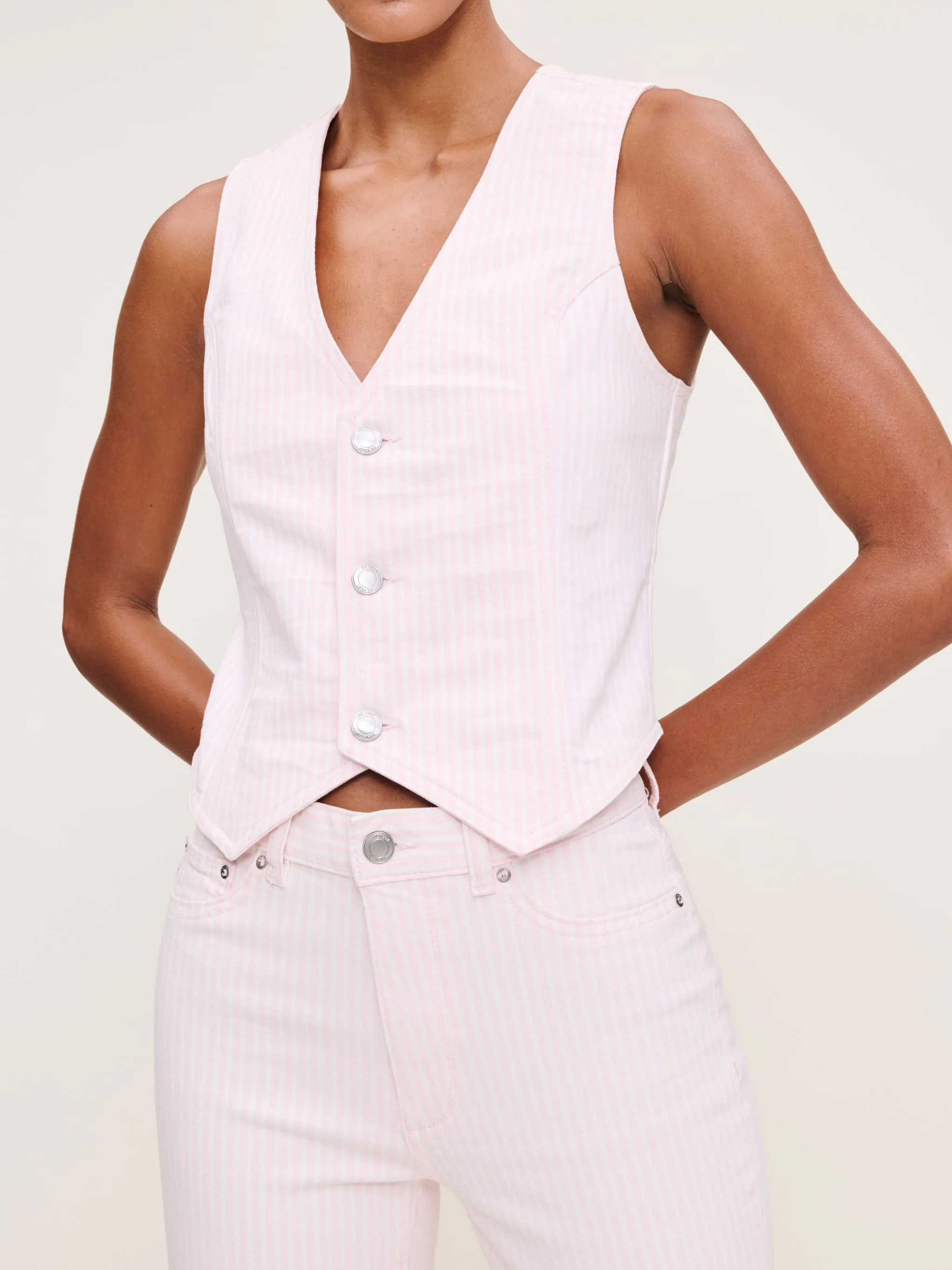 Vest | Pink Stripe sold by DL1961